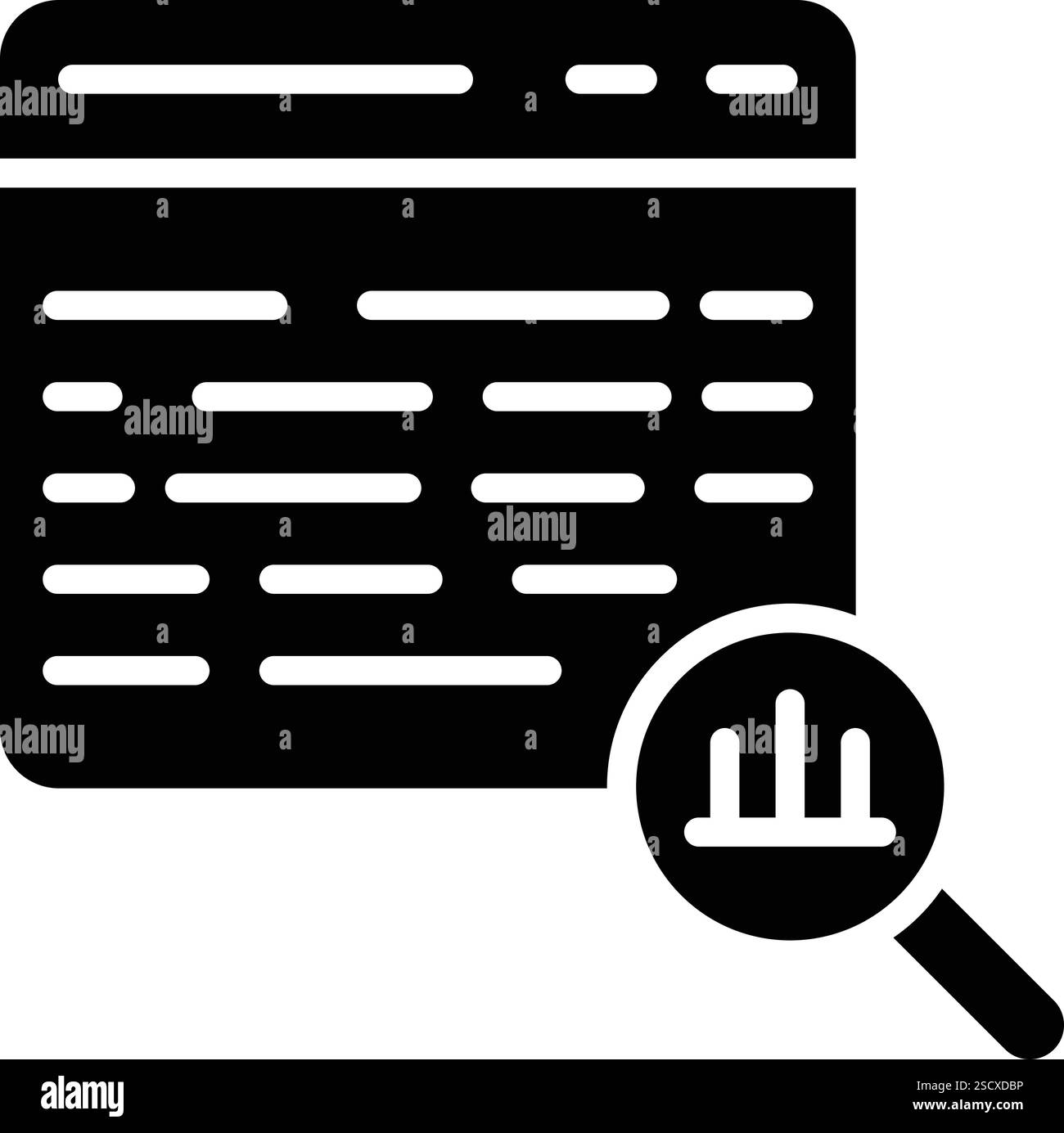 Illustrazione di progettazione dell'icona del vettore di analisi dei dati Illustrazione Vettoriale