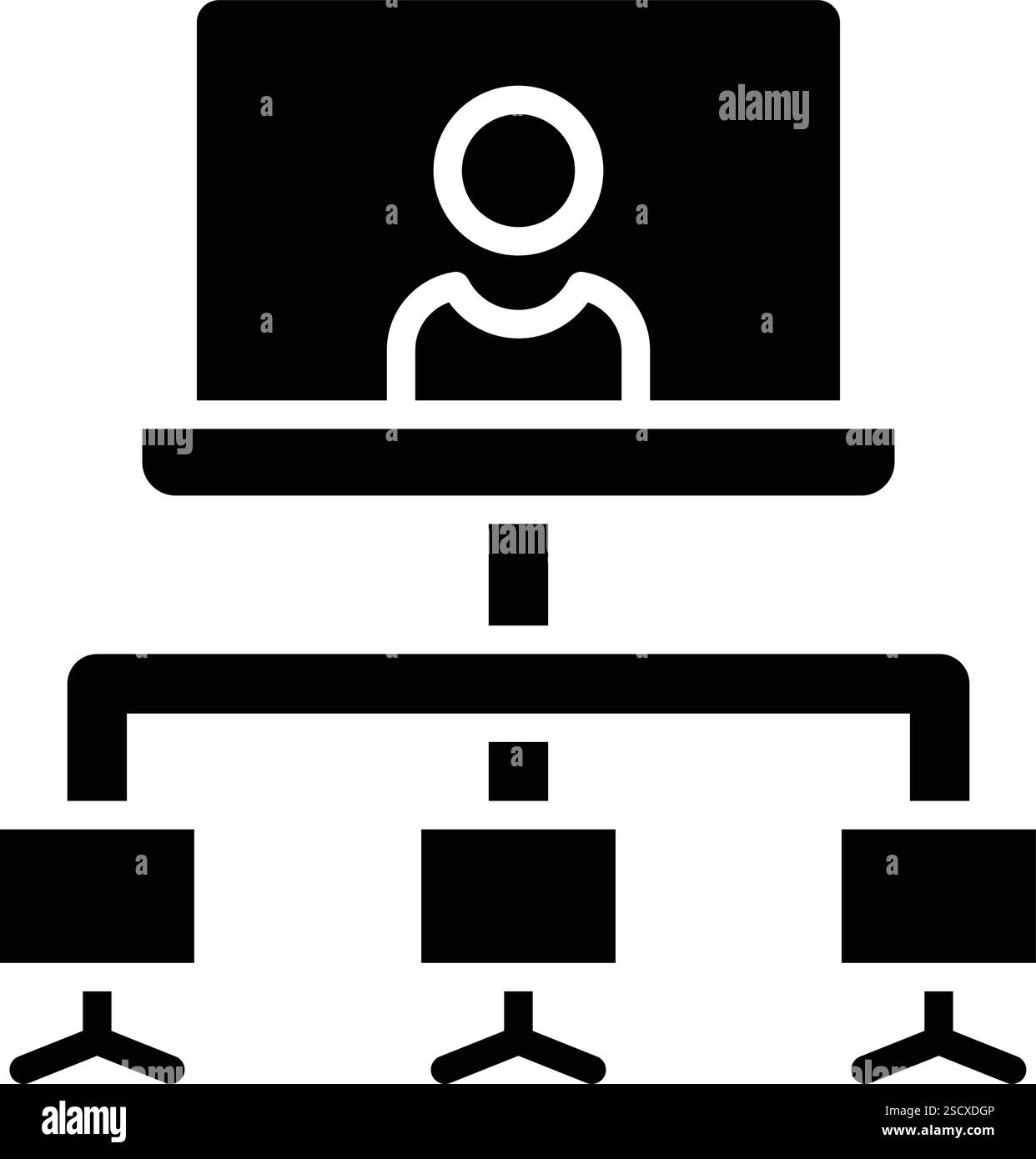 Illustrazione di progettazione dell'icona vettoriale del server client Illustrazione Vettoriale