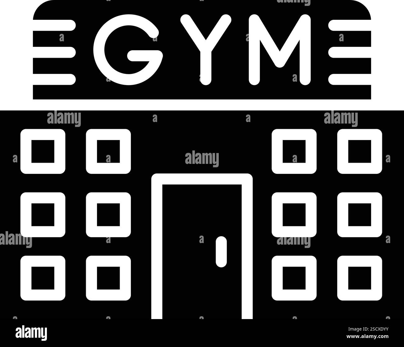 Illustrazione del design dell'icona del vettore della palestra Illustrazione Vettoriale