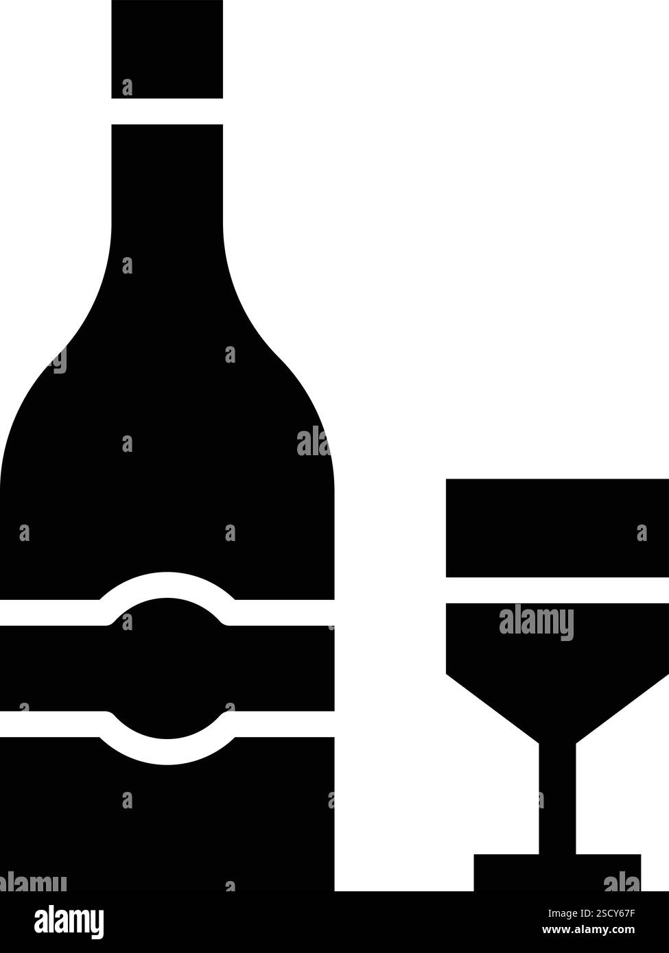 Illustrazione del design dell'icona del vettore del vino Illustrazione Vettoriale