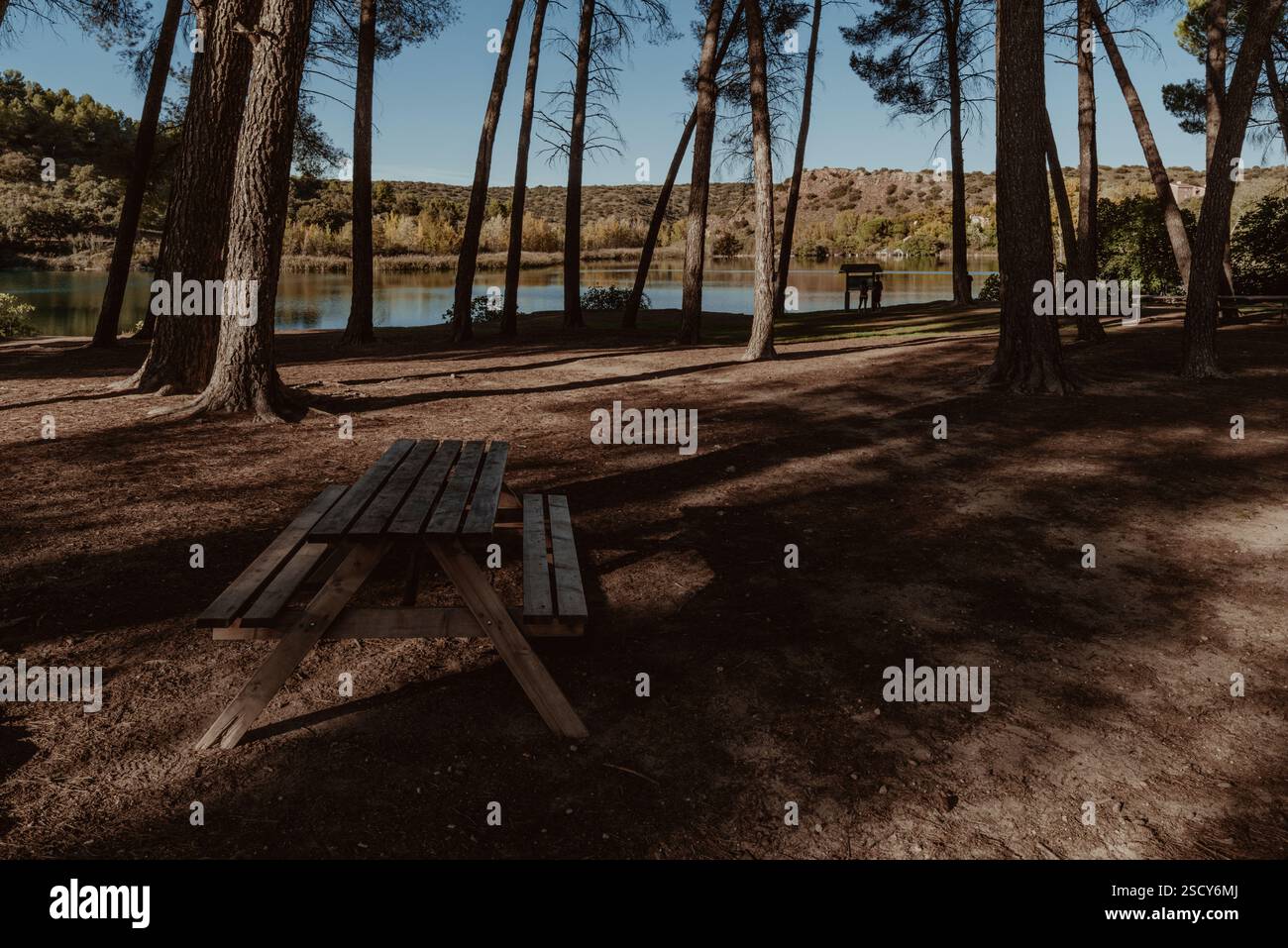 Parco naturale delle Lagunas de Ruidera, la zona umida più bella della penisola iberica, Ciudad Real, Castilla la Mancha, Spagna, Europa. Foto Stock