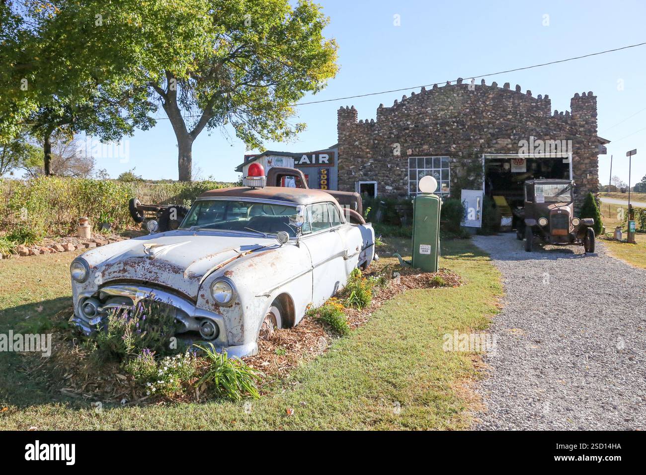 Stazione di servizio Gary Gay Parita Sinclair, Missouri Foto Stock