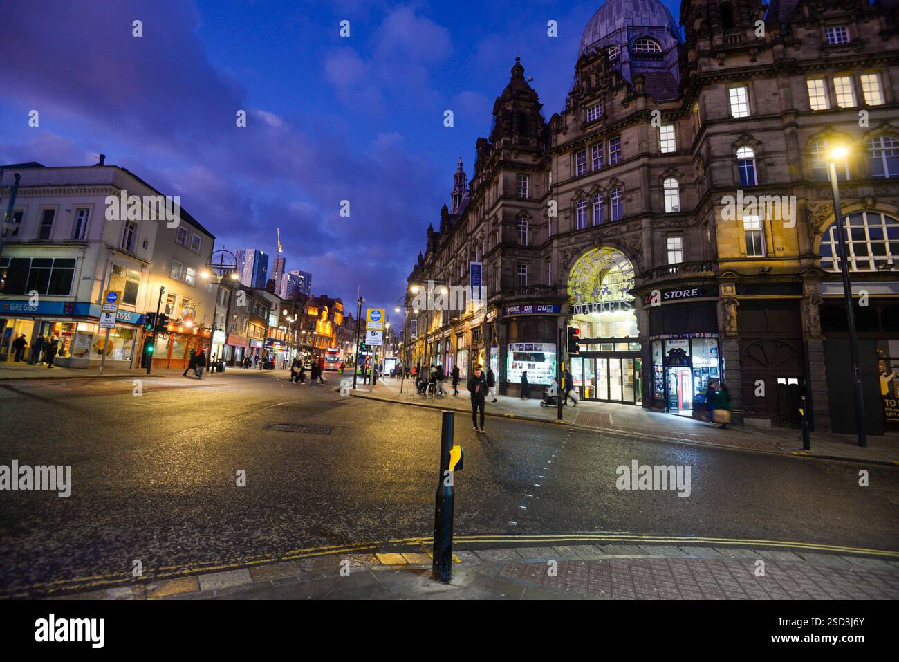 Leeds, Kirkgate Market Foto Stock