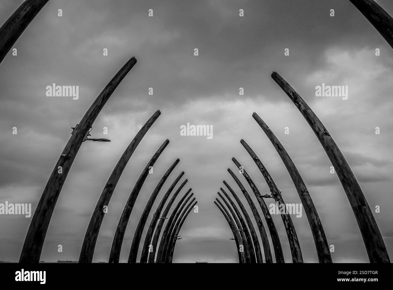 Umhlanga Whalebone molo stagcape in Umhlanga rocce Durban nord Foto Stock