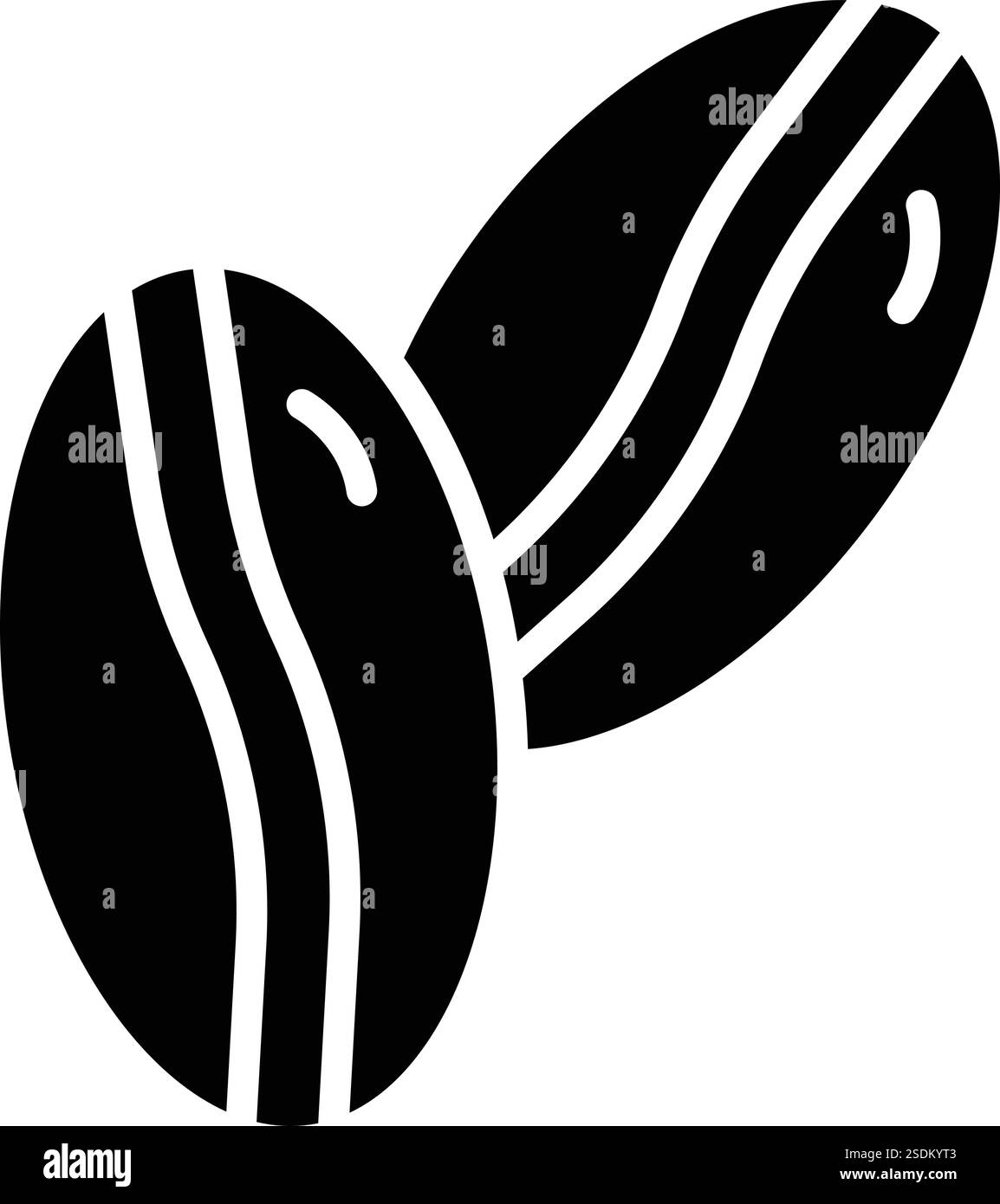 Illustrazione del design dell'icona vettoriale dei chicchi di caffè Illustrazione Vettoriale