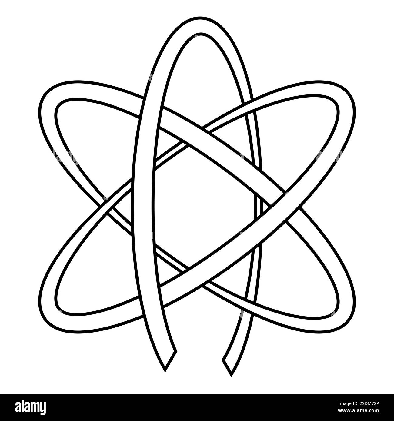 Icona segno atomico ateismo incredulità divinità visione del mondo Illustrazione Vettoriale