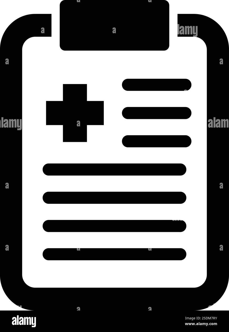 Illustrazione del progetto dell'icona del vettore di report medico Illustrazione Vettoriale