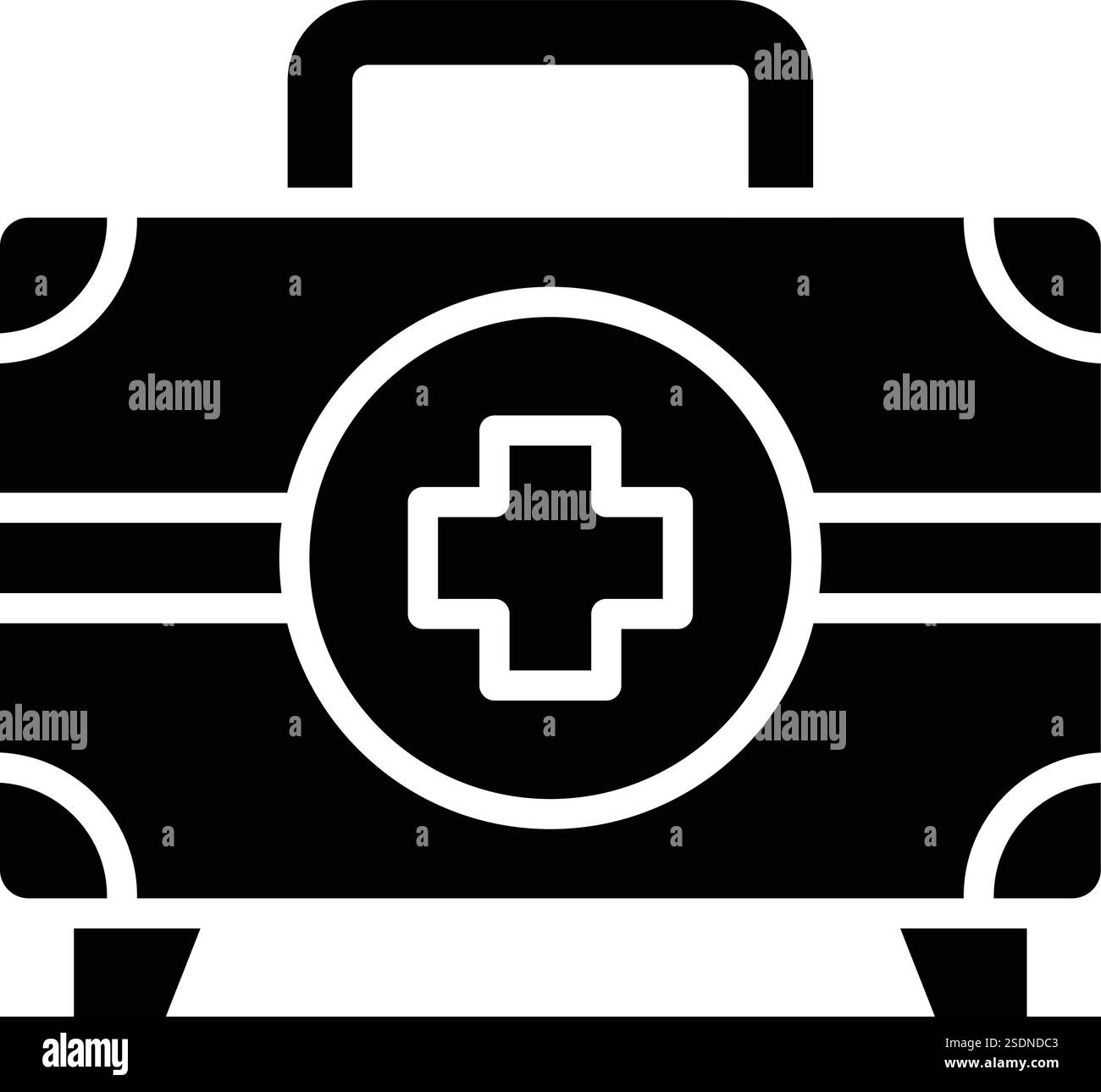 Illustrazione del design dell'icona Vector del kit di pronto soccorso Illustrazione Vettoriale