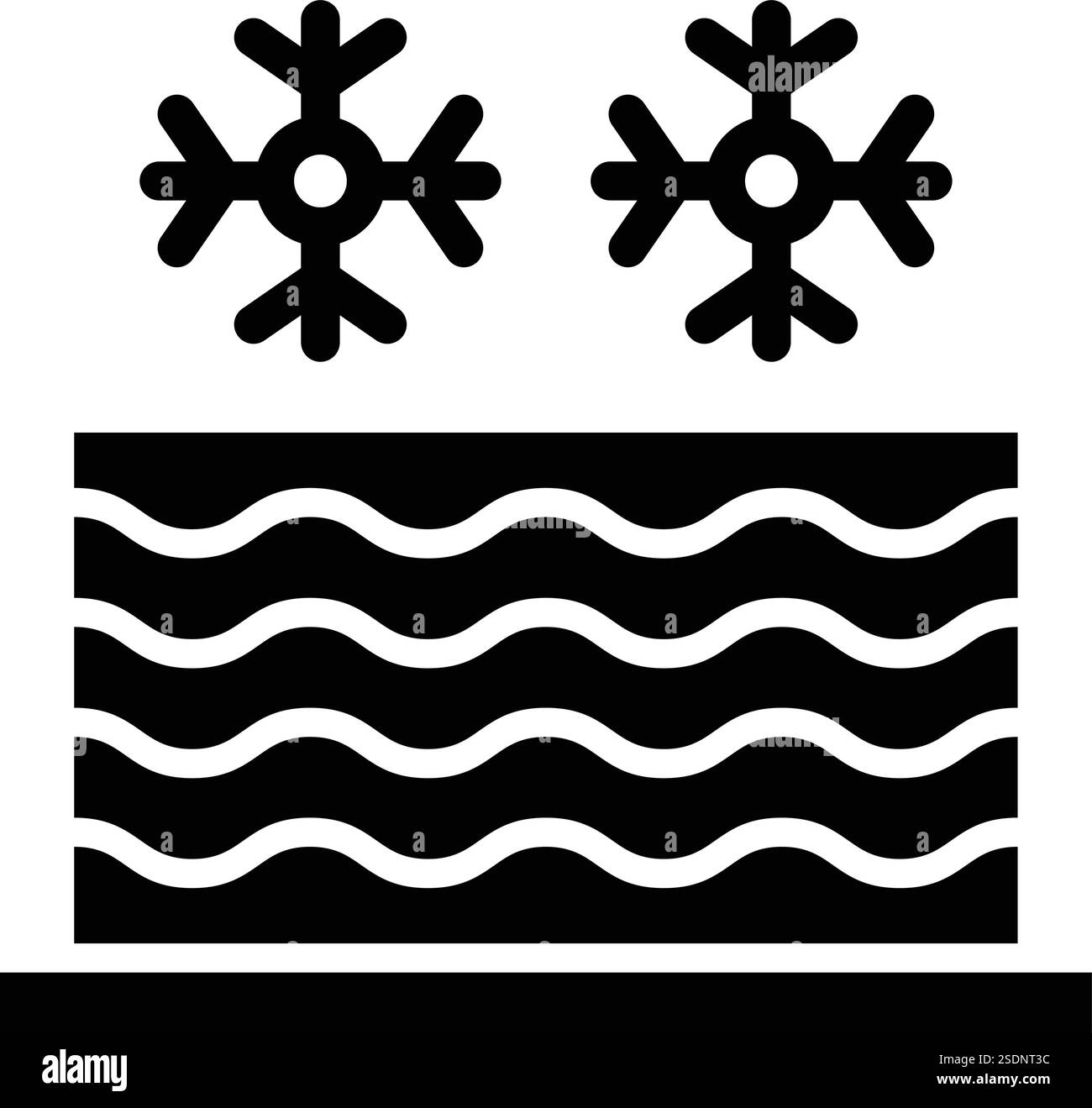 Illustrazione di progettazione dell'icona del vettore dell'acqua fredda Illustrazione Vettoriale