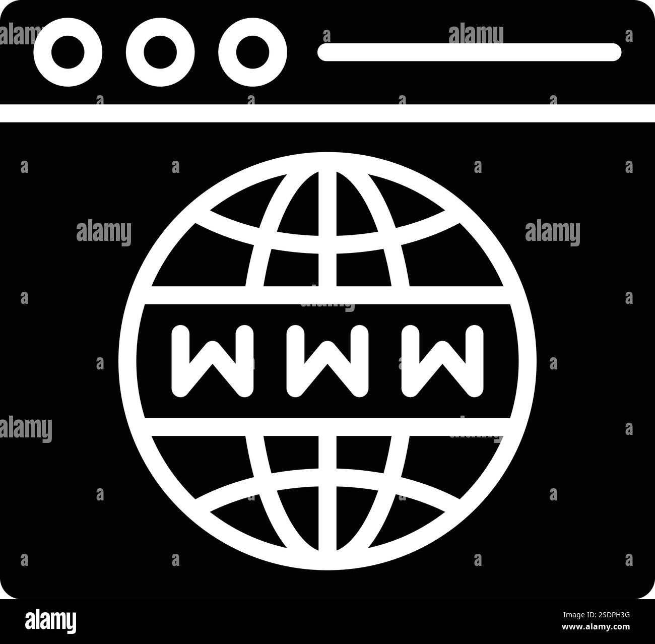 Illustrazione della progettazione dell'icona del vettore del browser Web Illustrazione Vettoriale