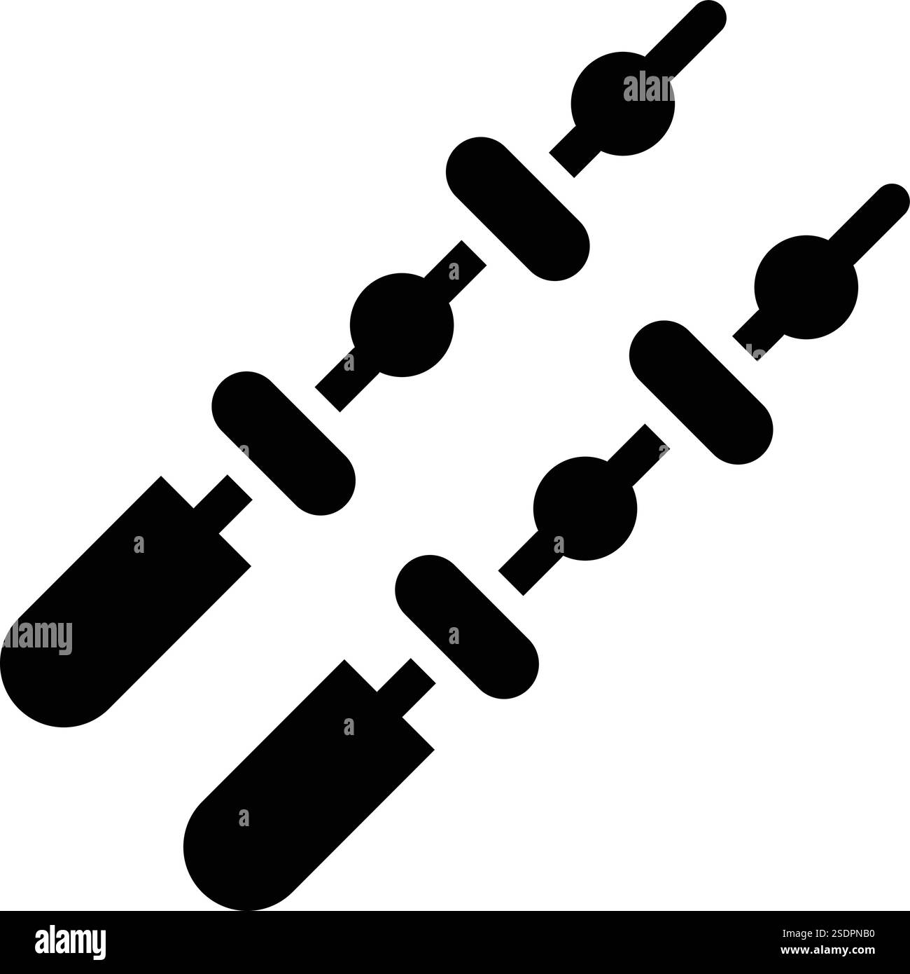 Illustrazione di progettazione dell'icona del vettore kebab Illustrazione Vettoriale