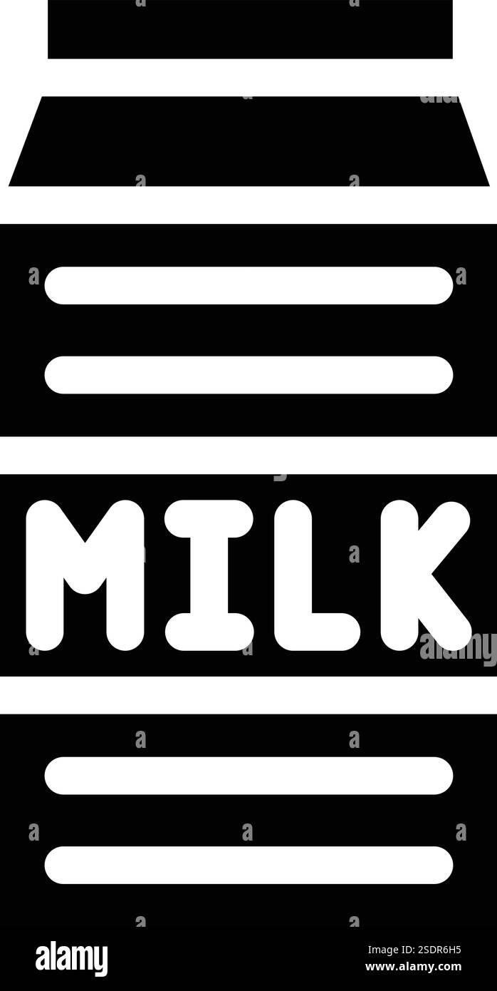 Illustrazione del design dell'icona del vettore del latte Illustrazione Vettoriale