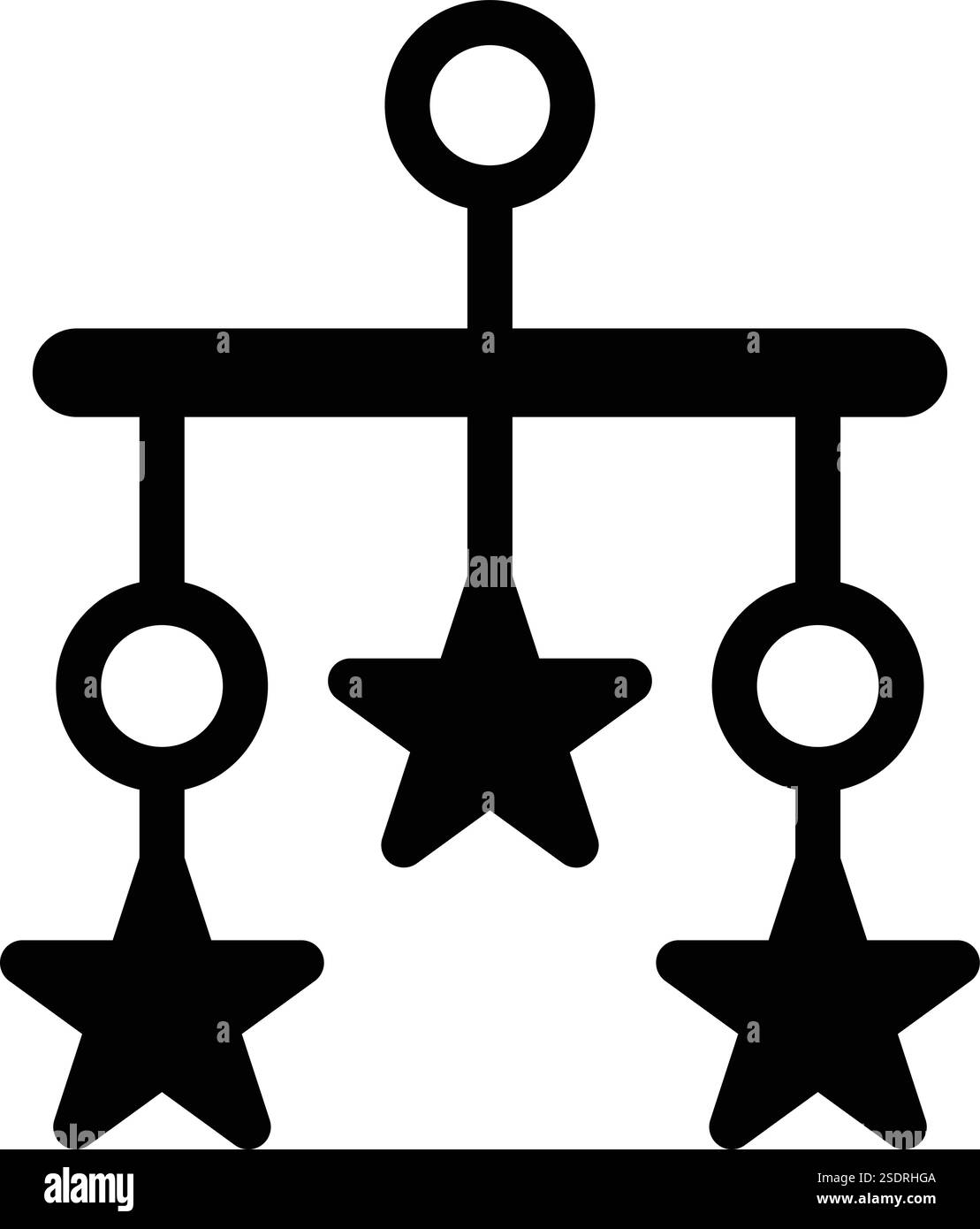 Illustrazione del design dell'icona del vettore del giocattolo della culla Illustrazione Vettoriale