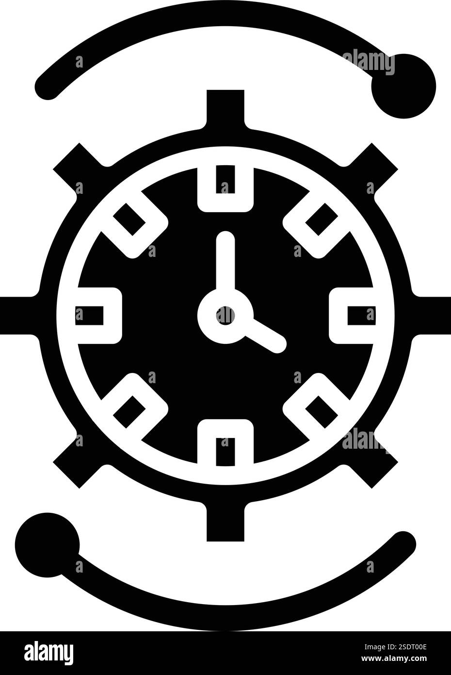 Illustrazione di progettazione dell'icona del vettore di gestione del tempo Illustrazione Vettoriale