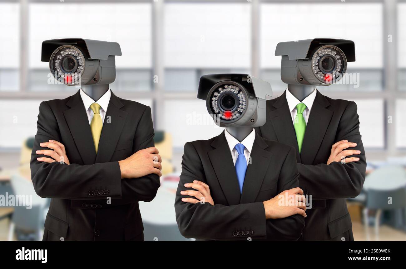 Organizzazione del team di sicurezza come concetto di gestione della sicurezza in ufficio Foto Stock