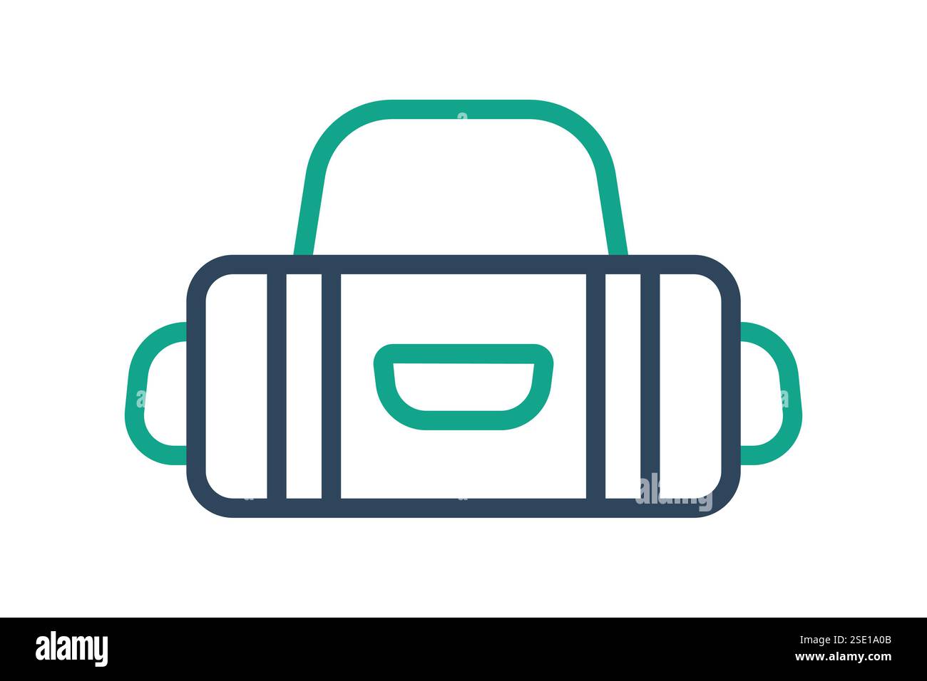 Icona della borsa da palestra. stile icona linea. icona relativa alla palestra e al fitness. illustrazione vettoriale degli elementi della palestra Illustrazione Vettoriale