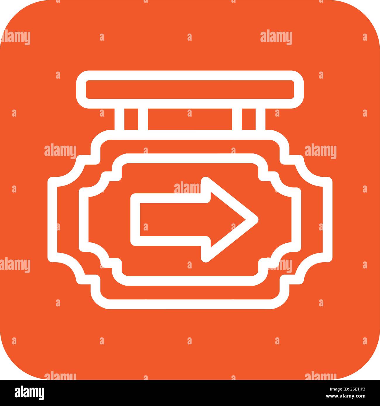 Illustrazione del disegno dell'icona del vettore del segnale di reparto Illustrazione Vettoriale