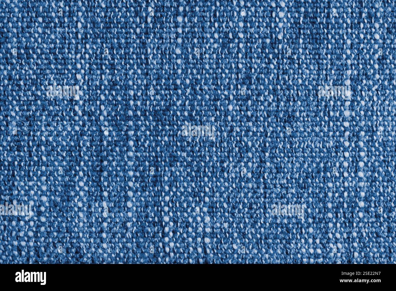 Tessuto jacquard blu con grande tessuto morbido, tessuto grosso e tessuto grezzo per tappezzeria. Fondo tessile, materiale tessile per mobili, carta da parati, backdro Foto Stock