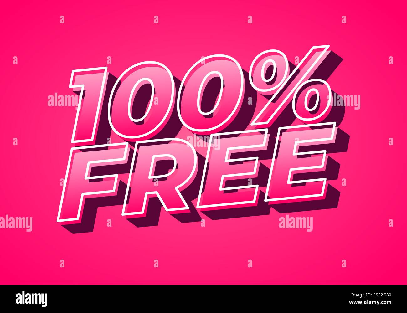 100% gratuito. Design effetto testo in grassetto per gli annunci promozionali Illustrazione Vettoriale