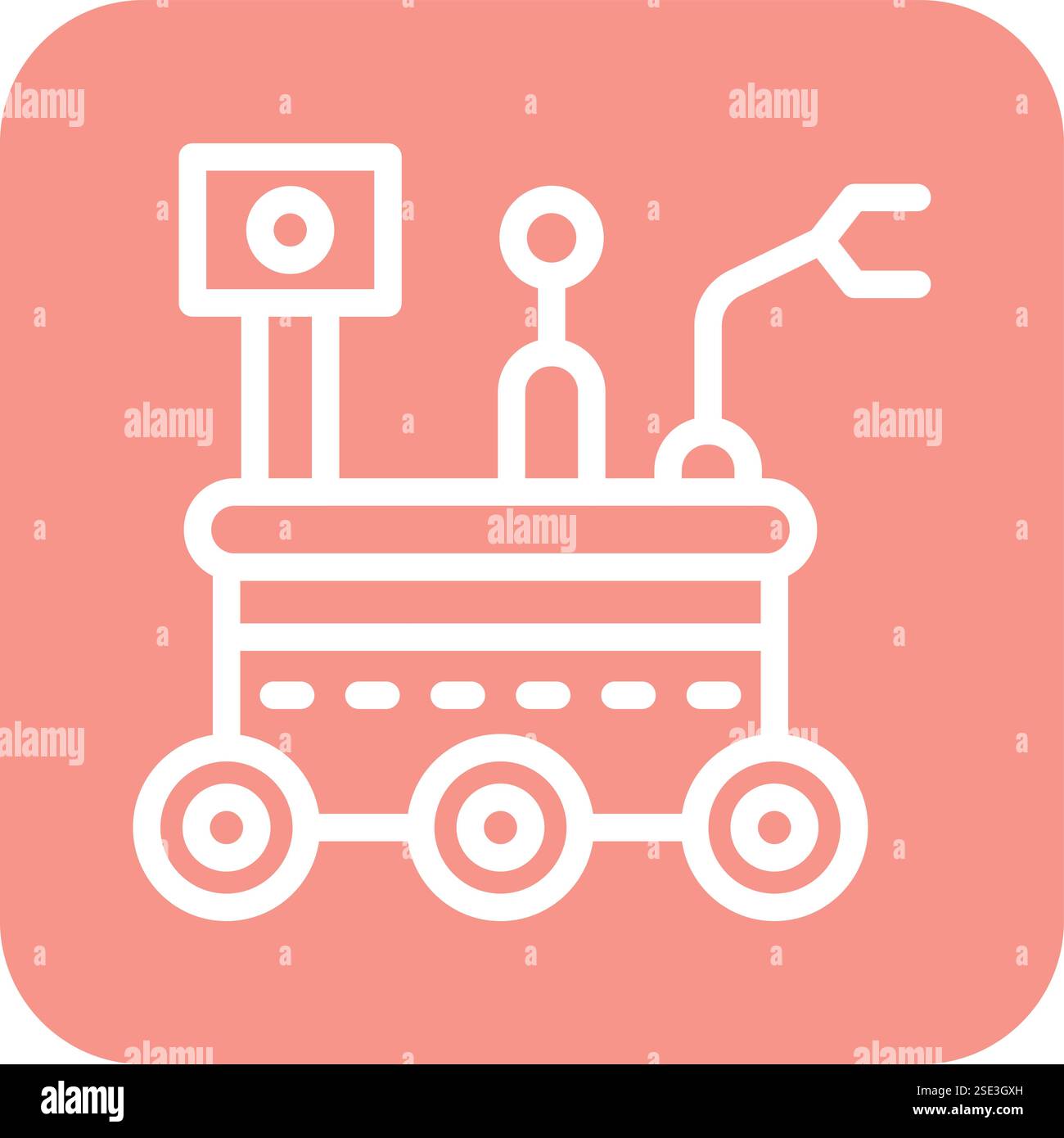 Illustrazione del design dell'icona del vettore Mars rover Illustrazione Vettoriale