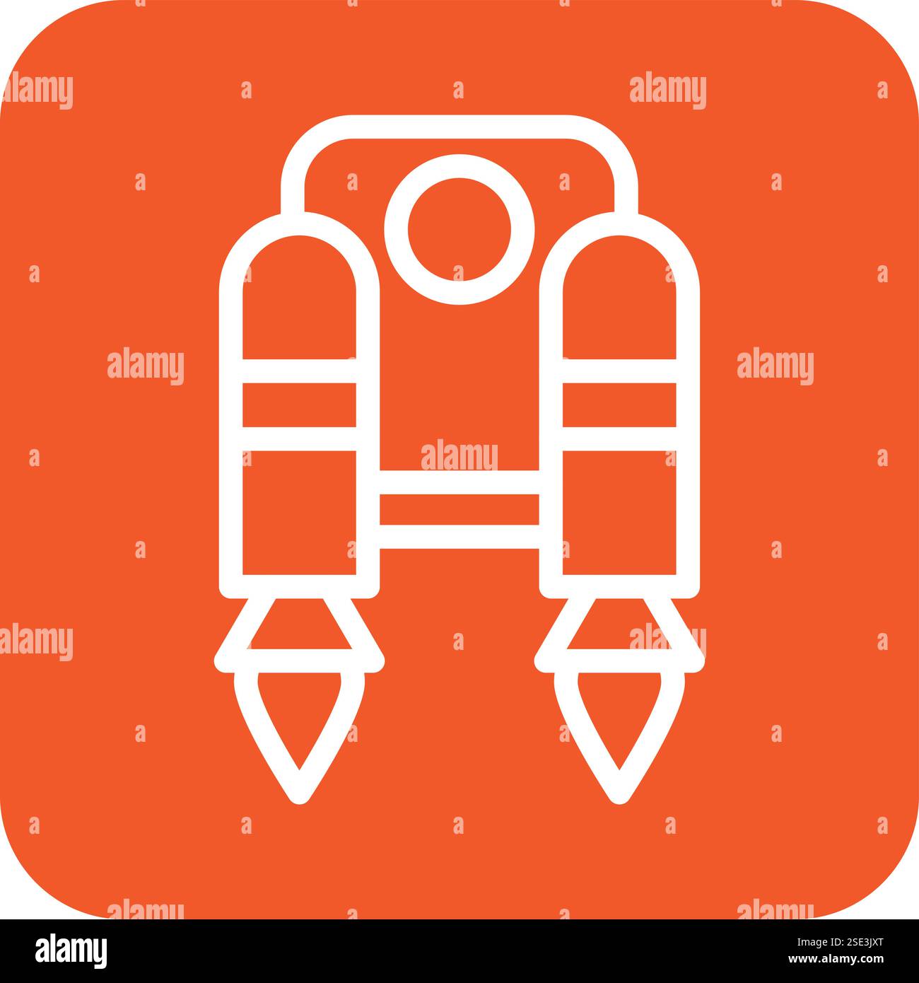 Illustrazione di progettazione dell'icona del vettore jetpack Illustrazione Vettoriale