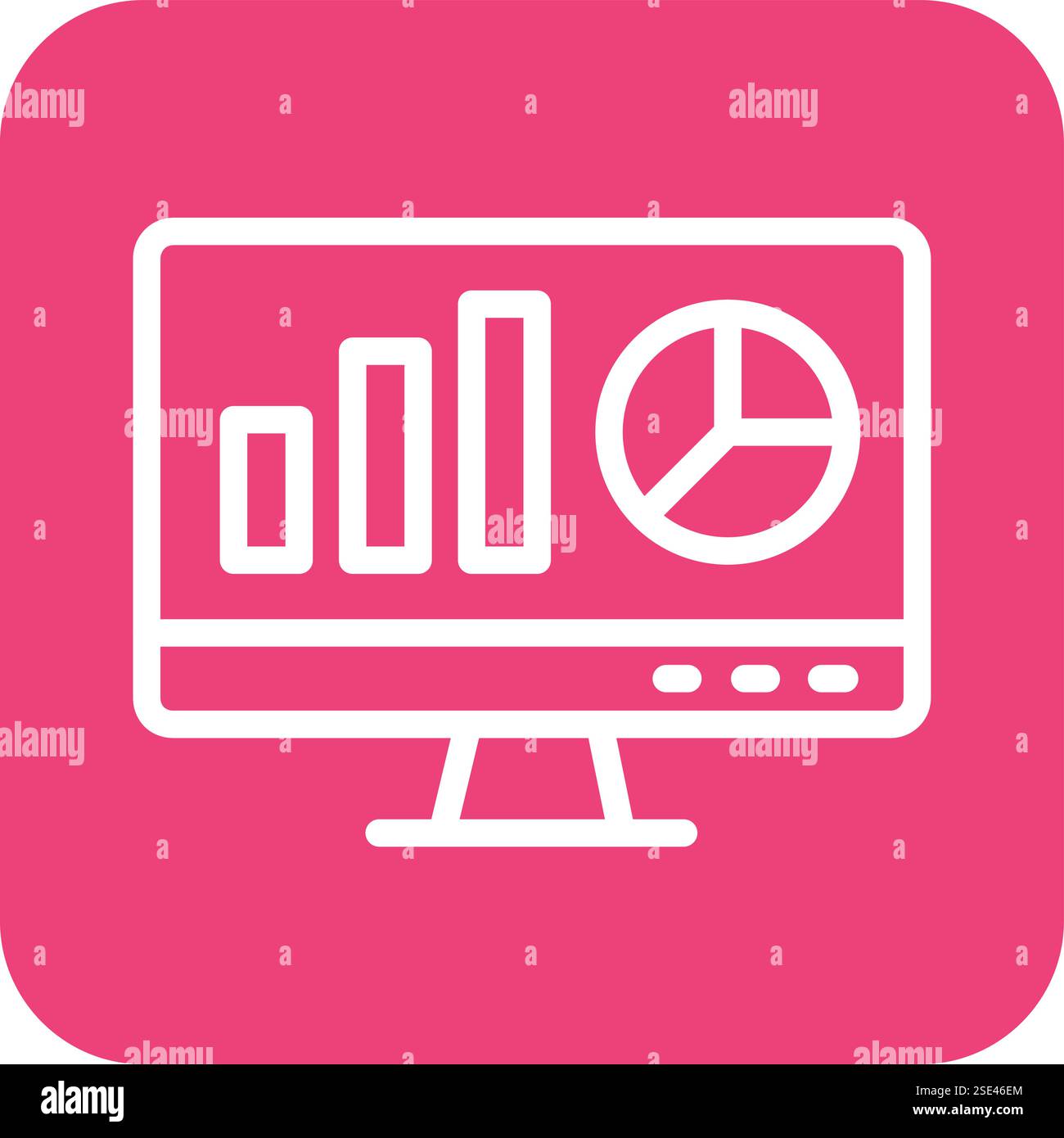 Illustrazione del progetto dell'icona del vettore del rapporto statistico Illustrazione Vettoriale