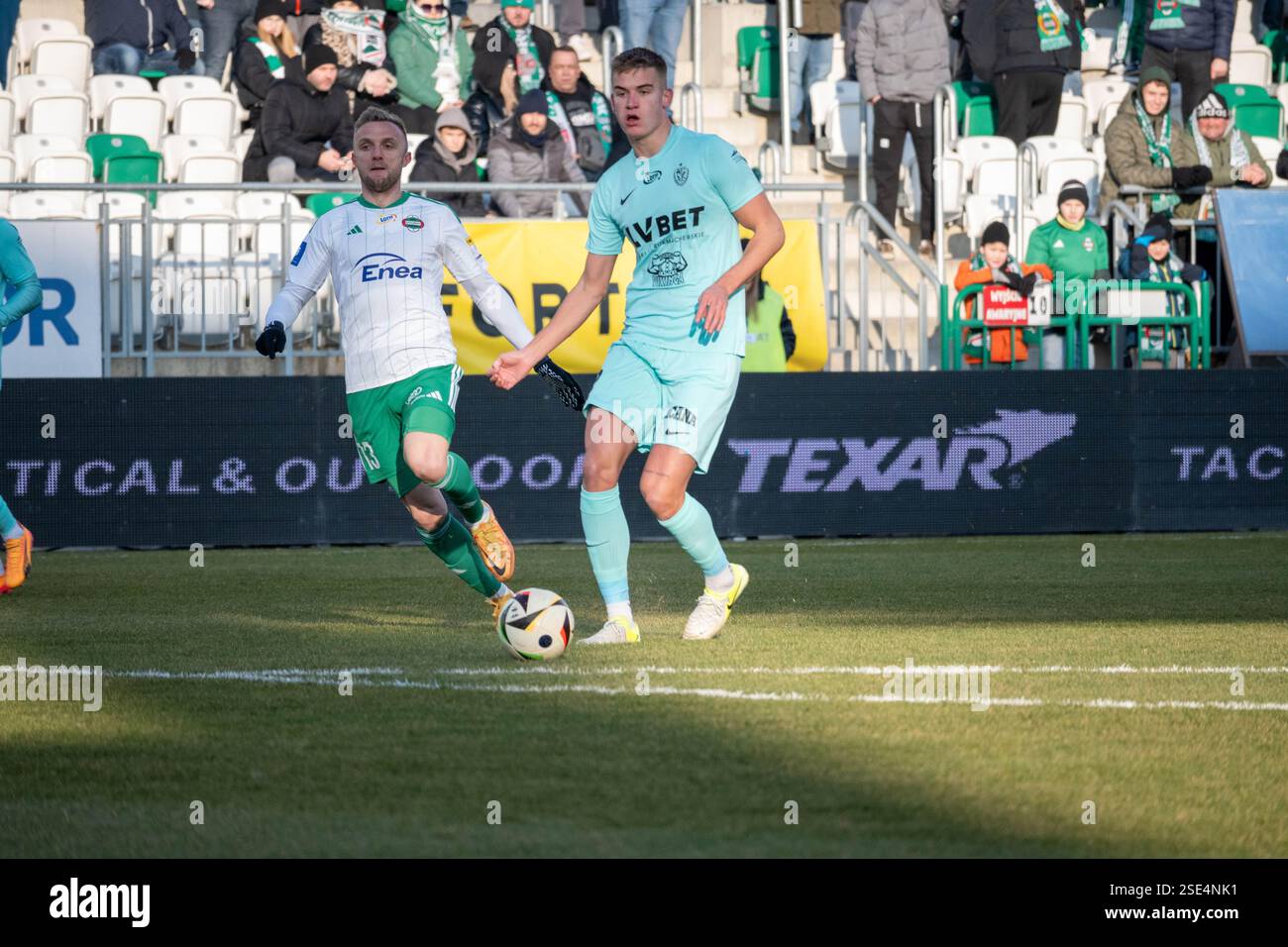 Radom, Polonia. 08.02.2025. Śląsk Wrocław giocatore Alekander Paluszek durante la partita PKO BP EKSTRAKLASA. Radomiak Radom vs Śląsk Wrocław, Stadion im. Braci Czachorów, Struga 63, Radom, Polonia Foto Stock