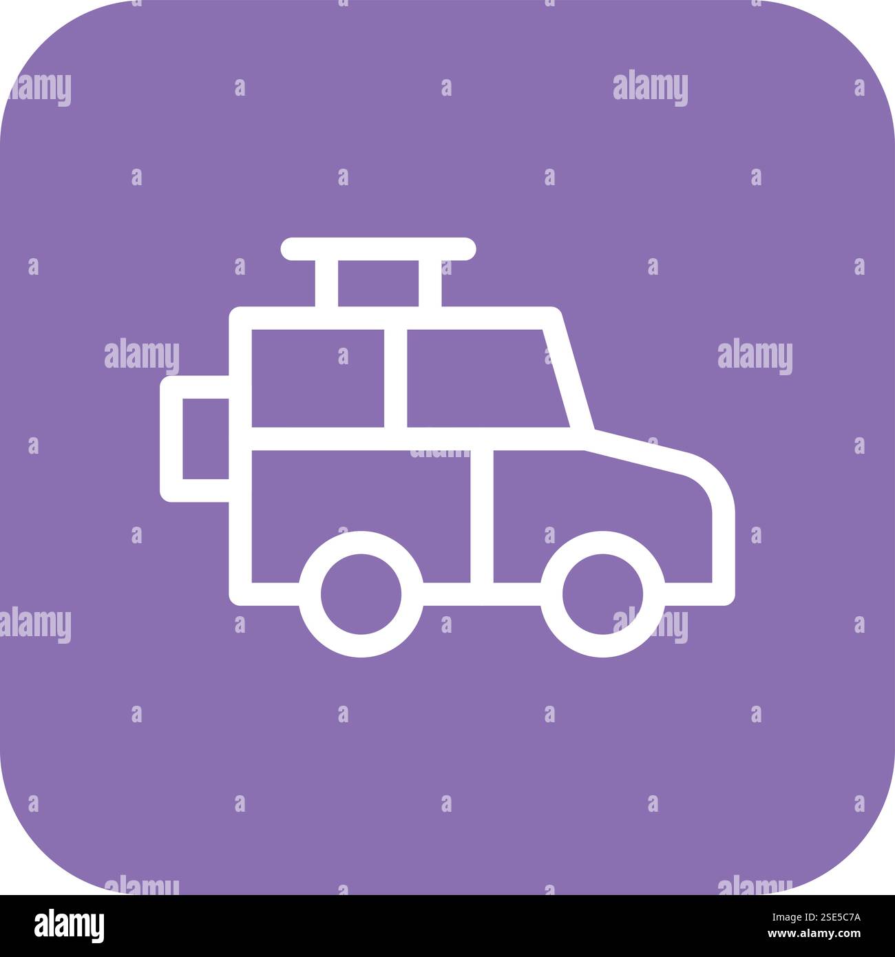 Illustrazione del design dell'icona Jeep Vector Illustrazione Vettoriale