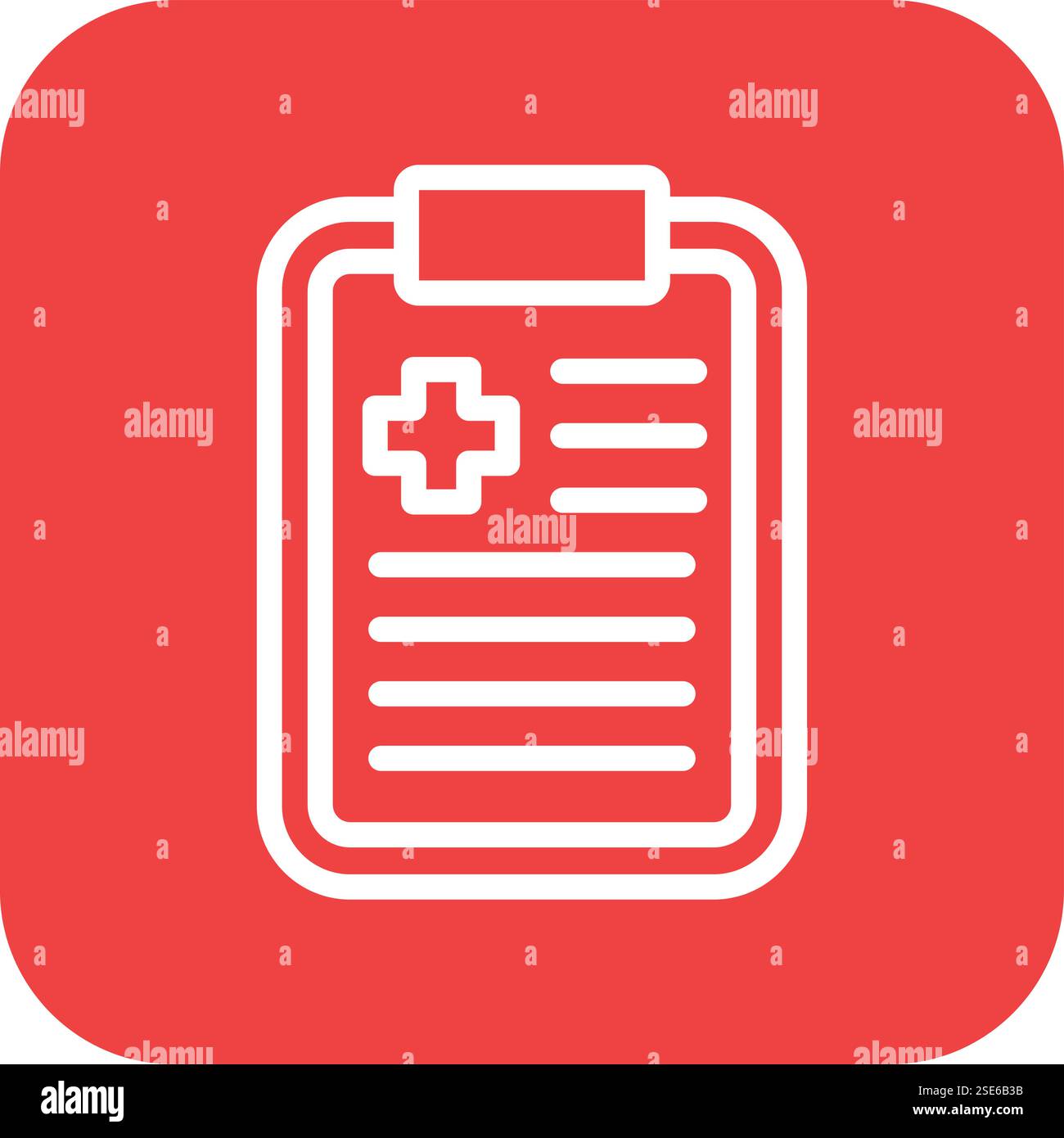 Illustrazione del progetto dell'icona del vettore di report medico Illustrazione Vettoriale