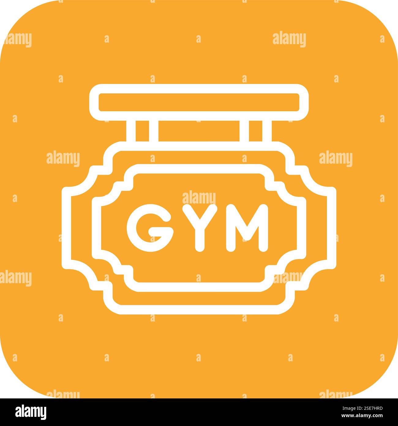 Illustrazione del design dell'icona del vettore della tavola da palestra Illustrazione Vettoriale