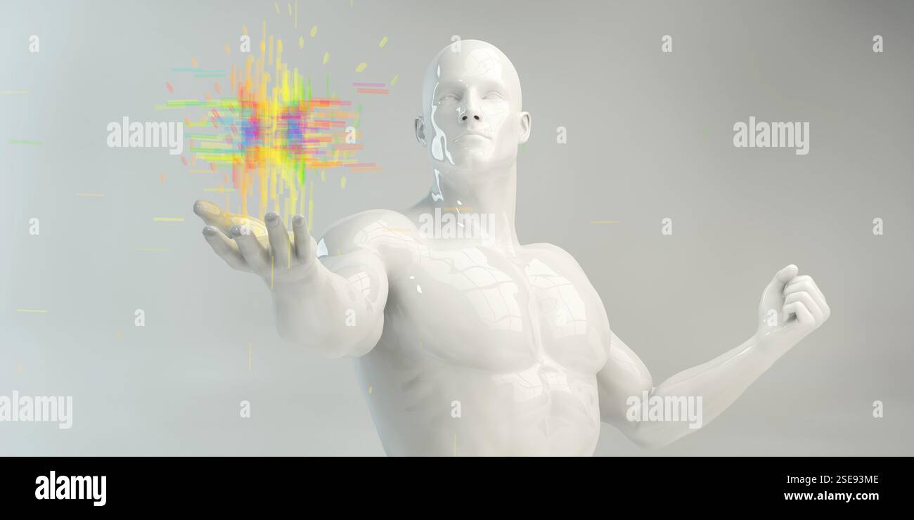 Supporti creativi e di contenuti digitali di rete come arte Foto Stock