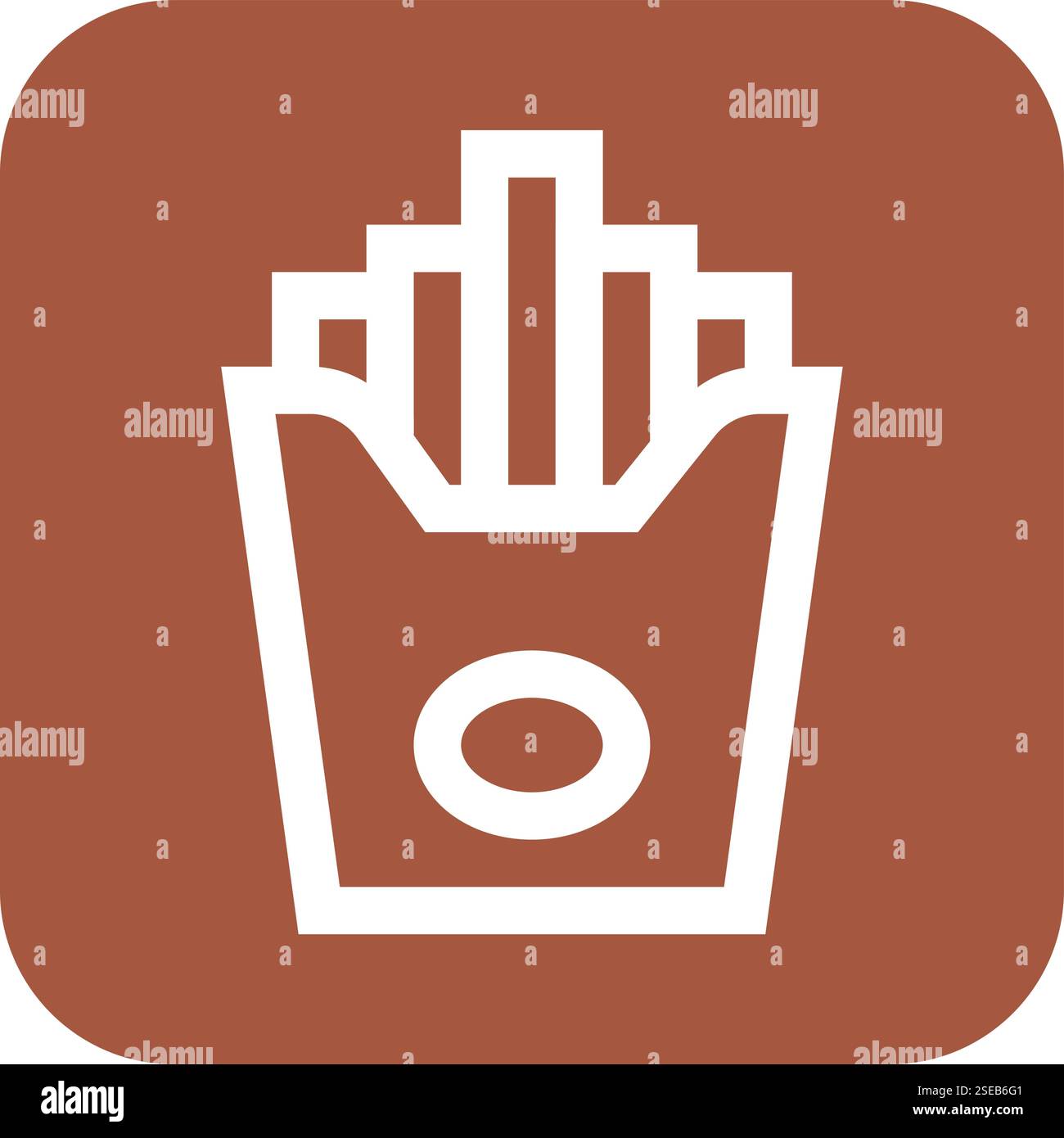 Illustrazione del design dell'icona French Fries Vector Illustrazione Vettoriale