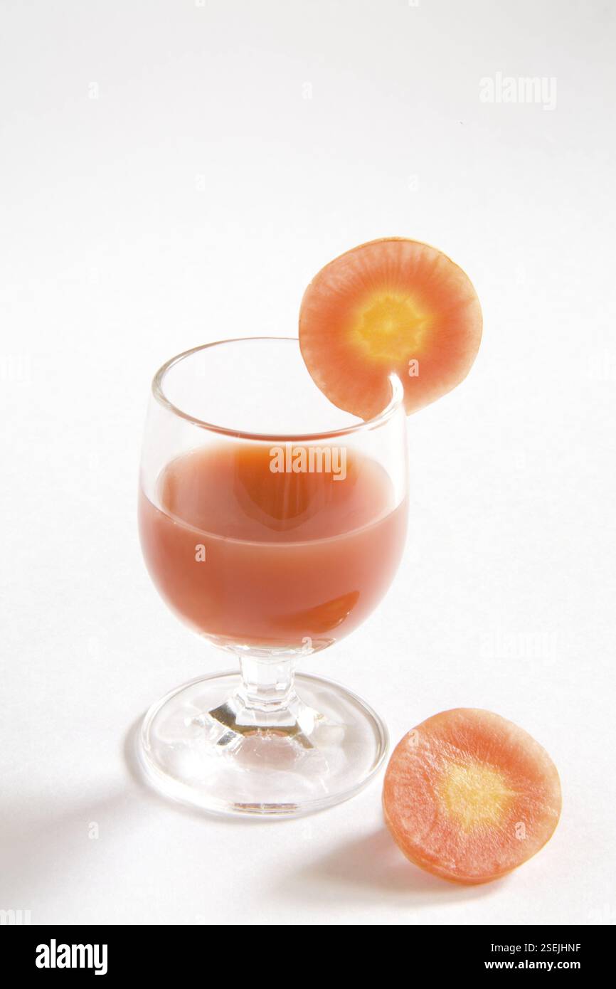 Verdure, succo di carota, gajar ka rus, India, Asia Foto Stock