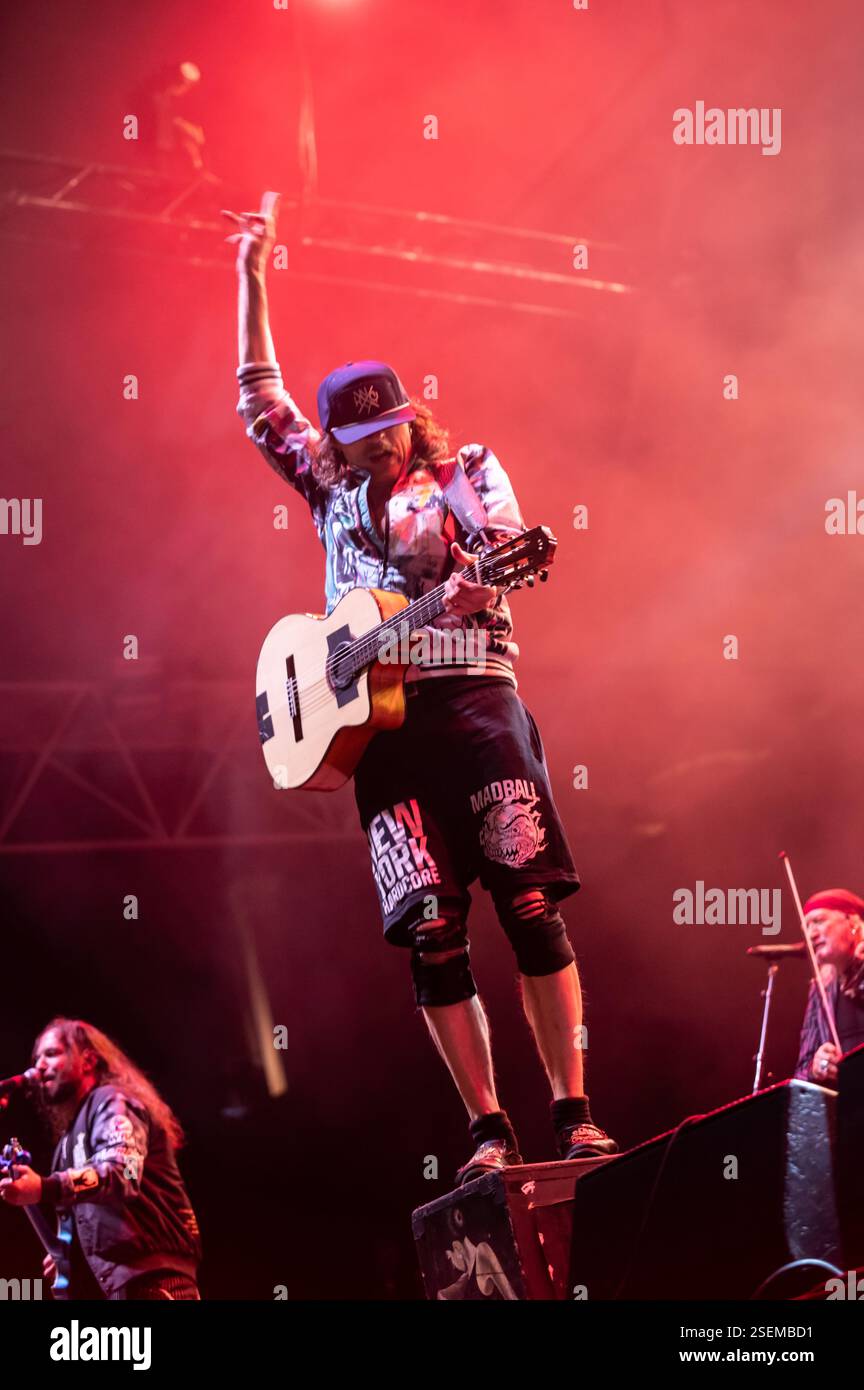 Londra, Regno Unito. 8 febbraio 2025. I Gipsy punk Gogol Bordello si esibiscono all'Alexandra Palace supportando Dropkick Murphys. Cristina Massei/Alamy Live News Foto Stock