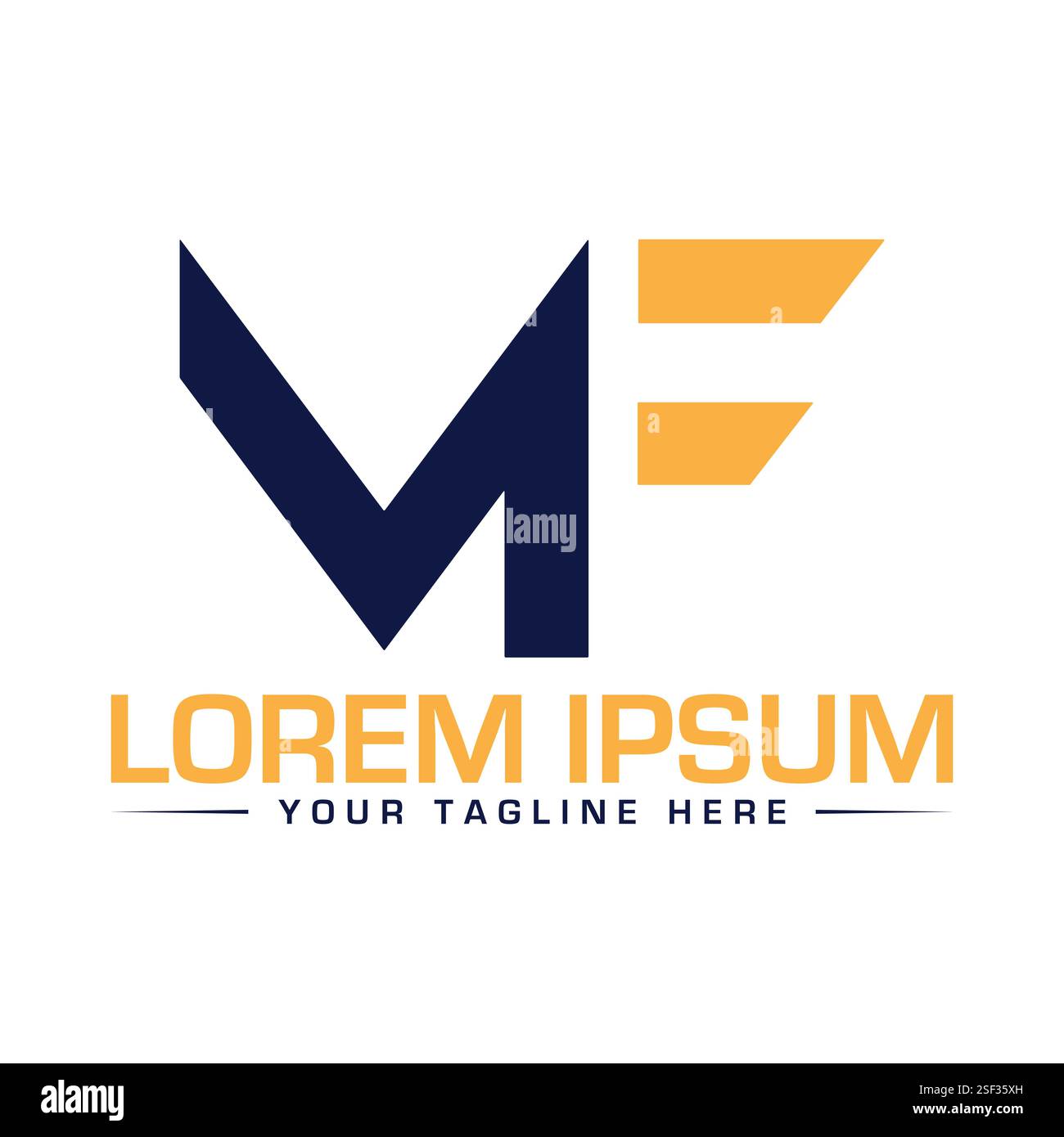 Logo MF Letter Illustrazione Vettoriale