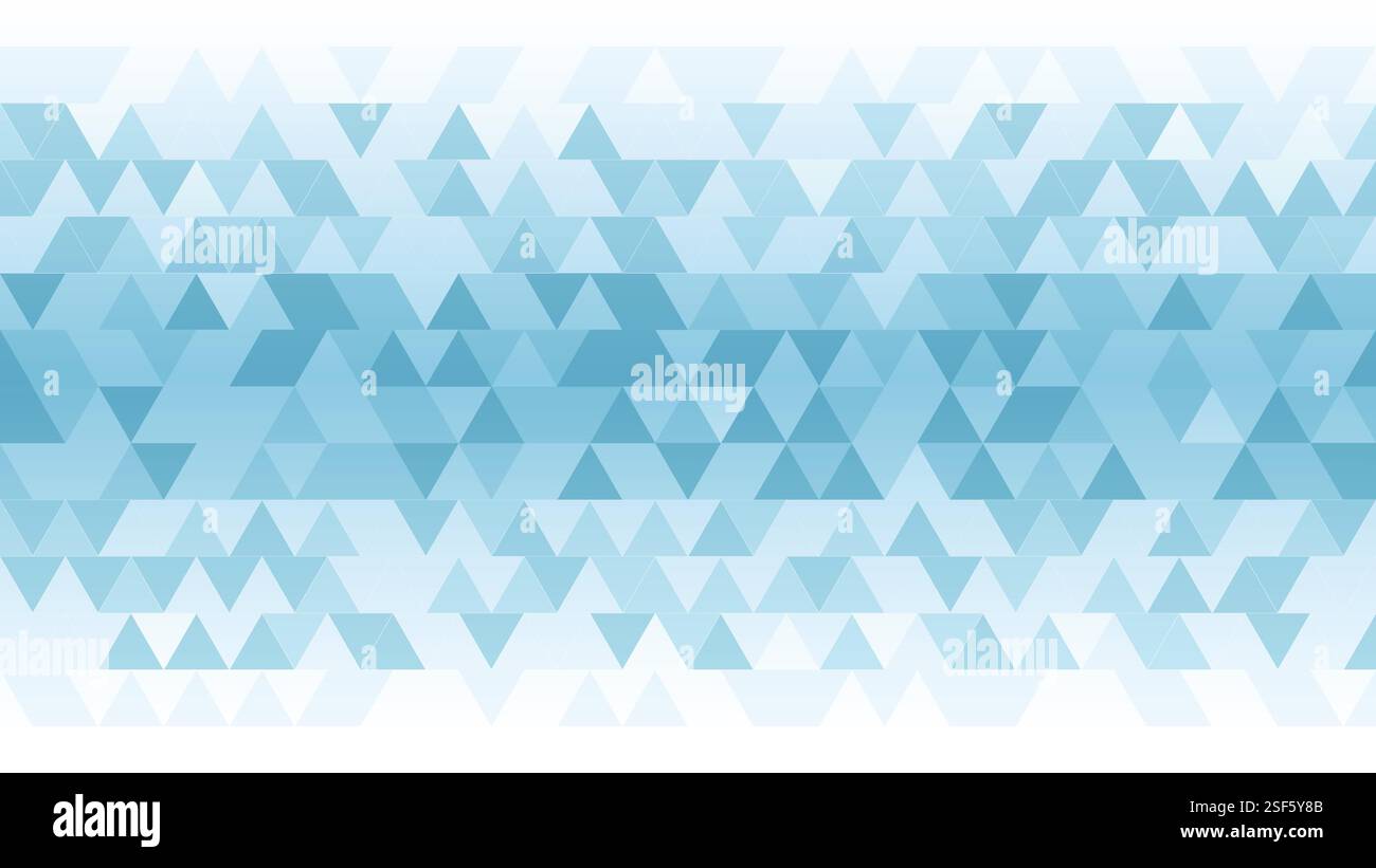 Motivo geometrico a triangolo con sfumatura blu tenue che crea un aspetto moderno e dinamico. Ideale per progetti digitali, presentazioni e branding. Illustrazione Vettoriale