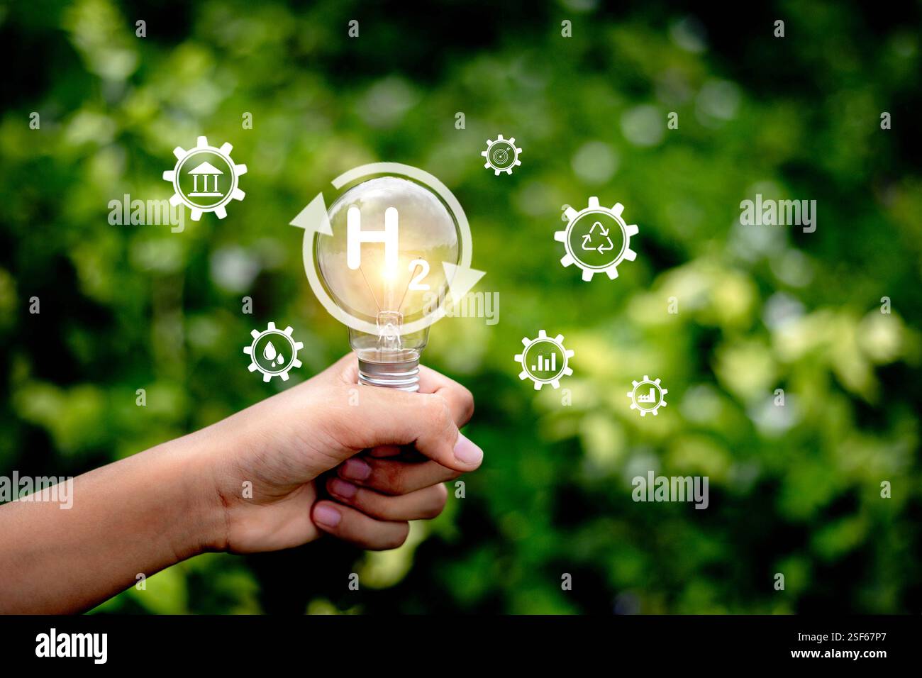 H2 future soluzioni energetiche rispettose del clima industria verde ed energia alternativa per raggiungere emissioni nette di gas a effetto serra pari a zero, energia pulita a idrogeno Foto Stock