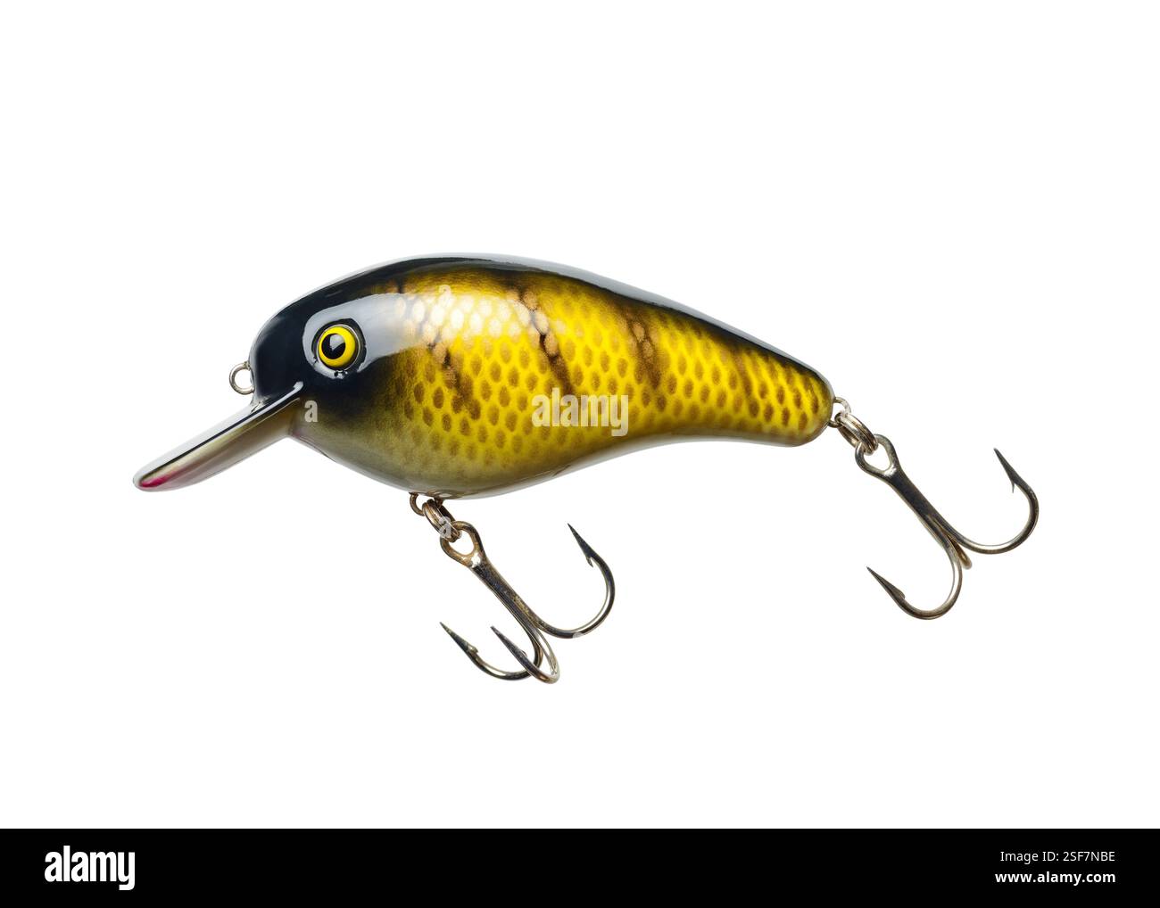 Attira da pesca su sfondo bianco Foto Stock