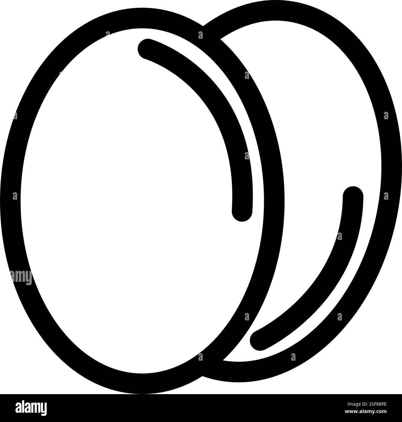 Simbolo dell'icona delle uova - cioccolato fast food o zucchero caramelle. Illustrazione Vettoriale