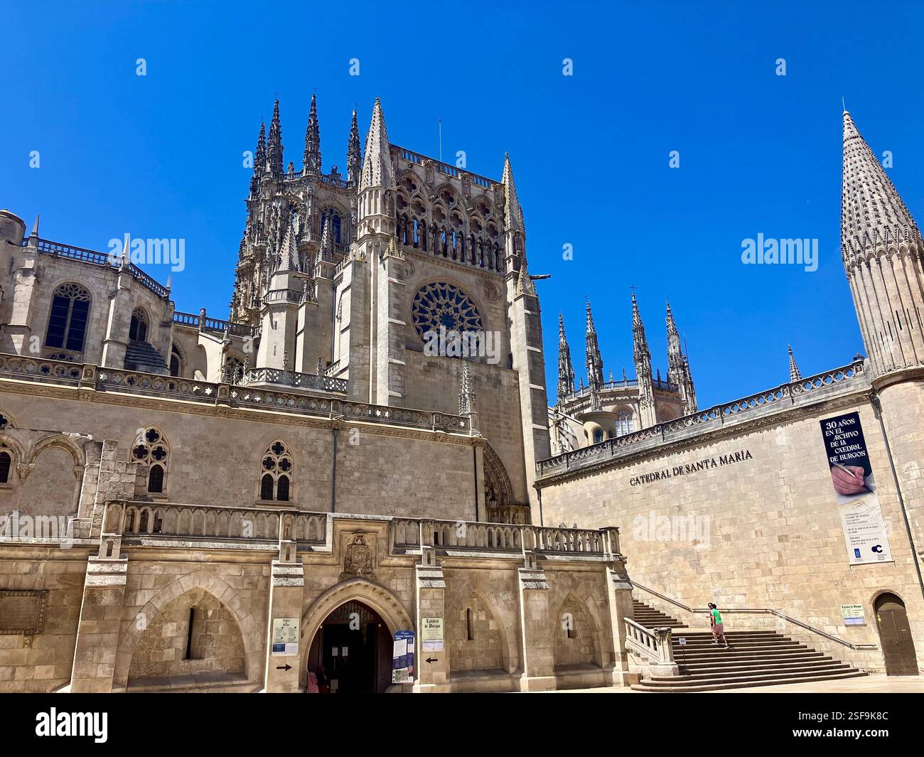 La Cattedrale di Burgos, Spagna - Immagine stock catturata con smartphone