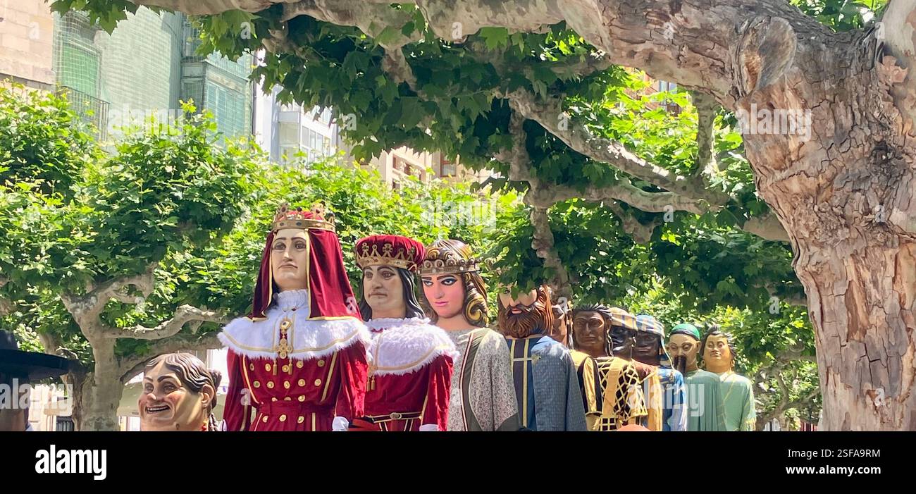 Processione colorata, il Festival di San Pedro e San Pablo, Burgos, Spagna - Immagine stock catturata con smartphone