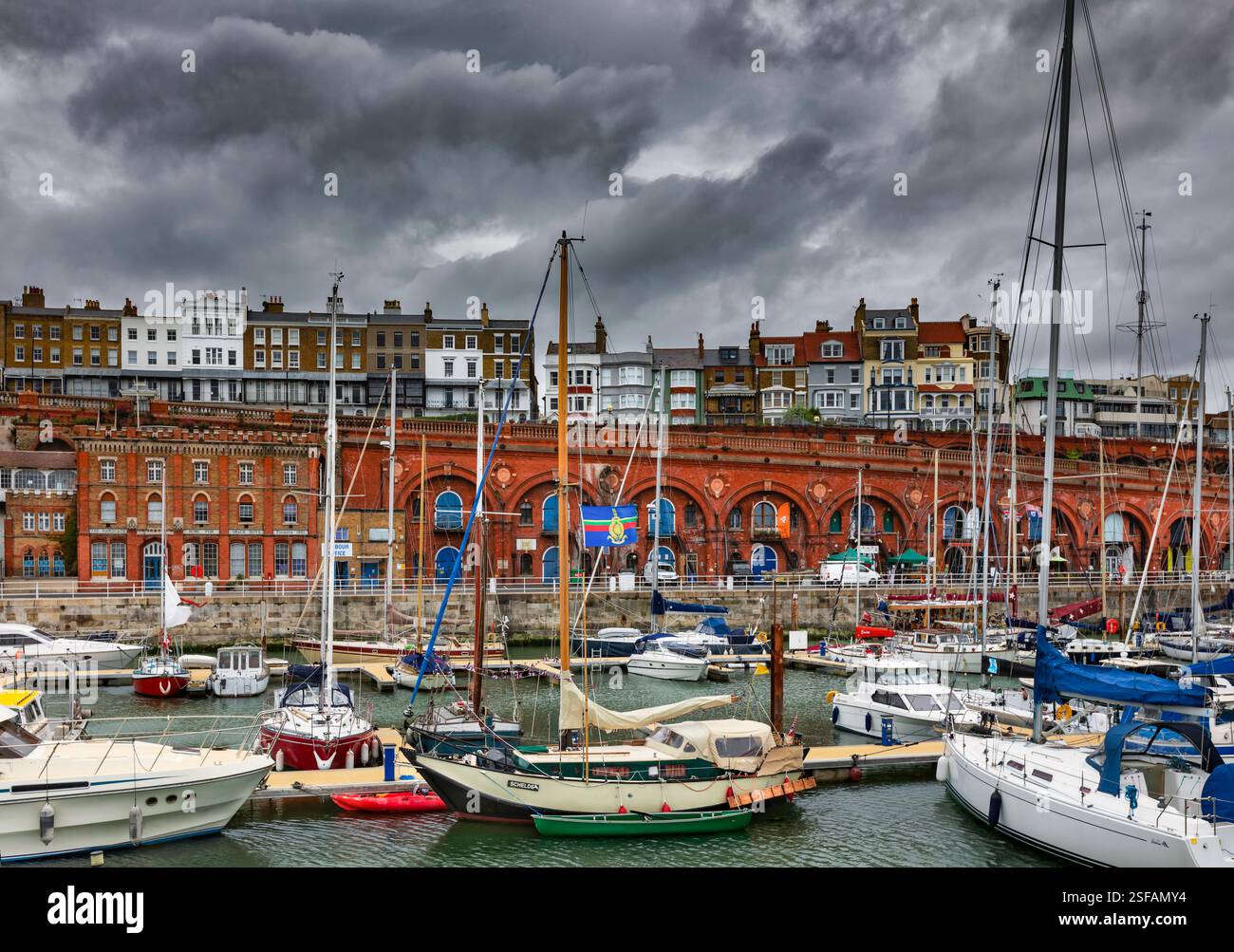 Ramsgate è una città di mare nel Kent orientale, in Inghilterra. Foto Stock