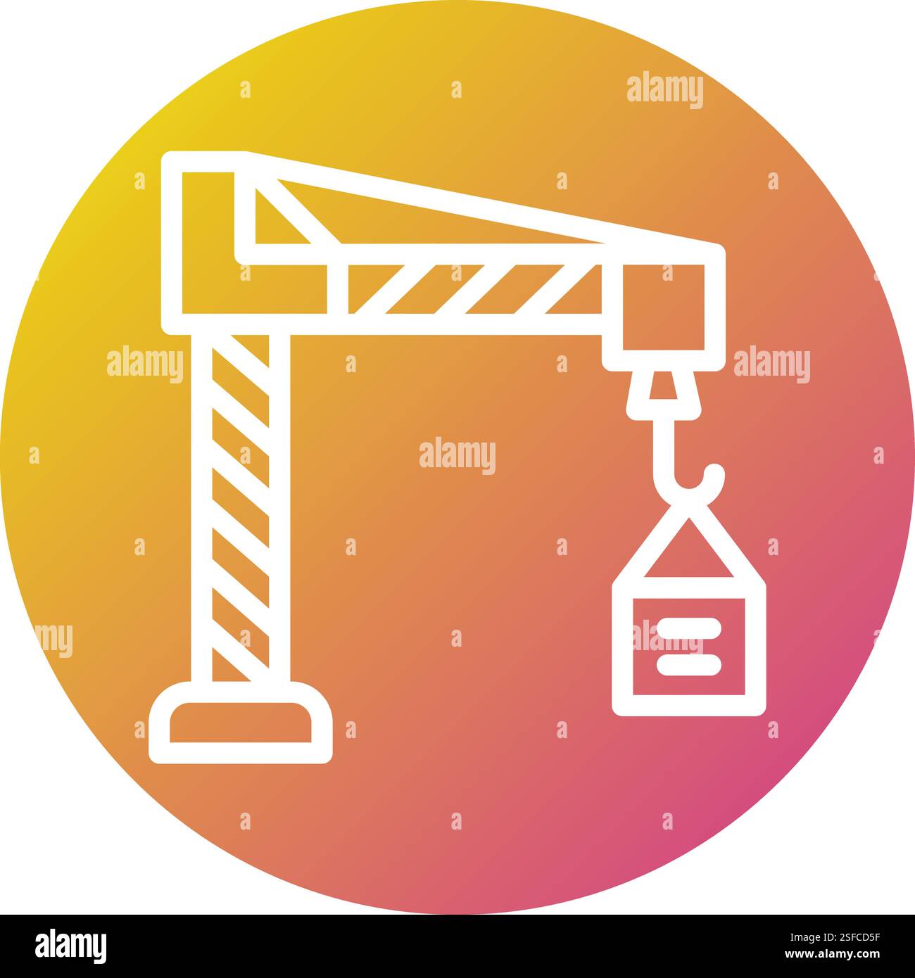 Illustrazione di progettazione dell'icona del vettore della gru Illustrazione Vettoriale