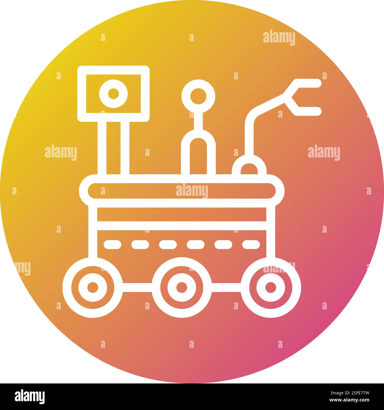 Illustrazione del design dell'icona del vettore Mars rover Illustrazione Vettoriale