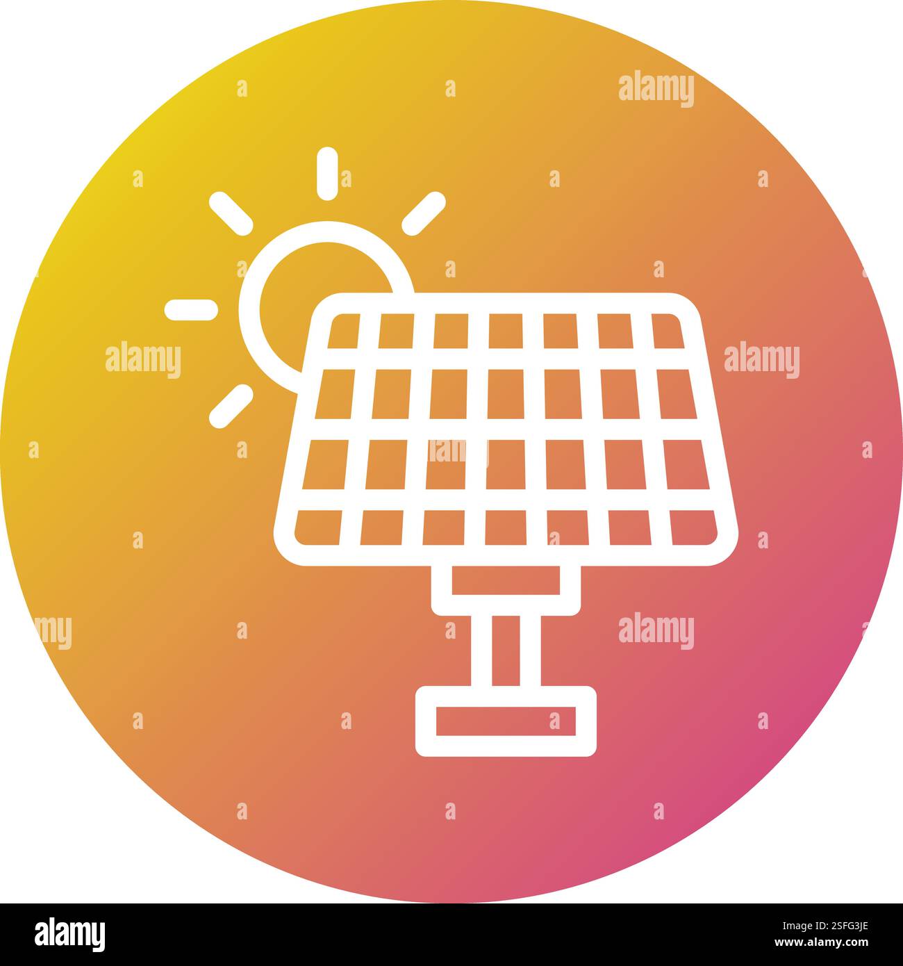 Illustrazione di progettazione dell'icona vettoriale del pannello solare Illustrazione Vettoriale