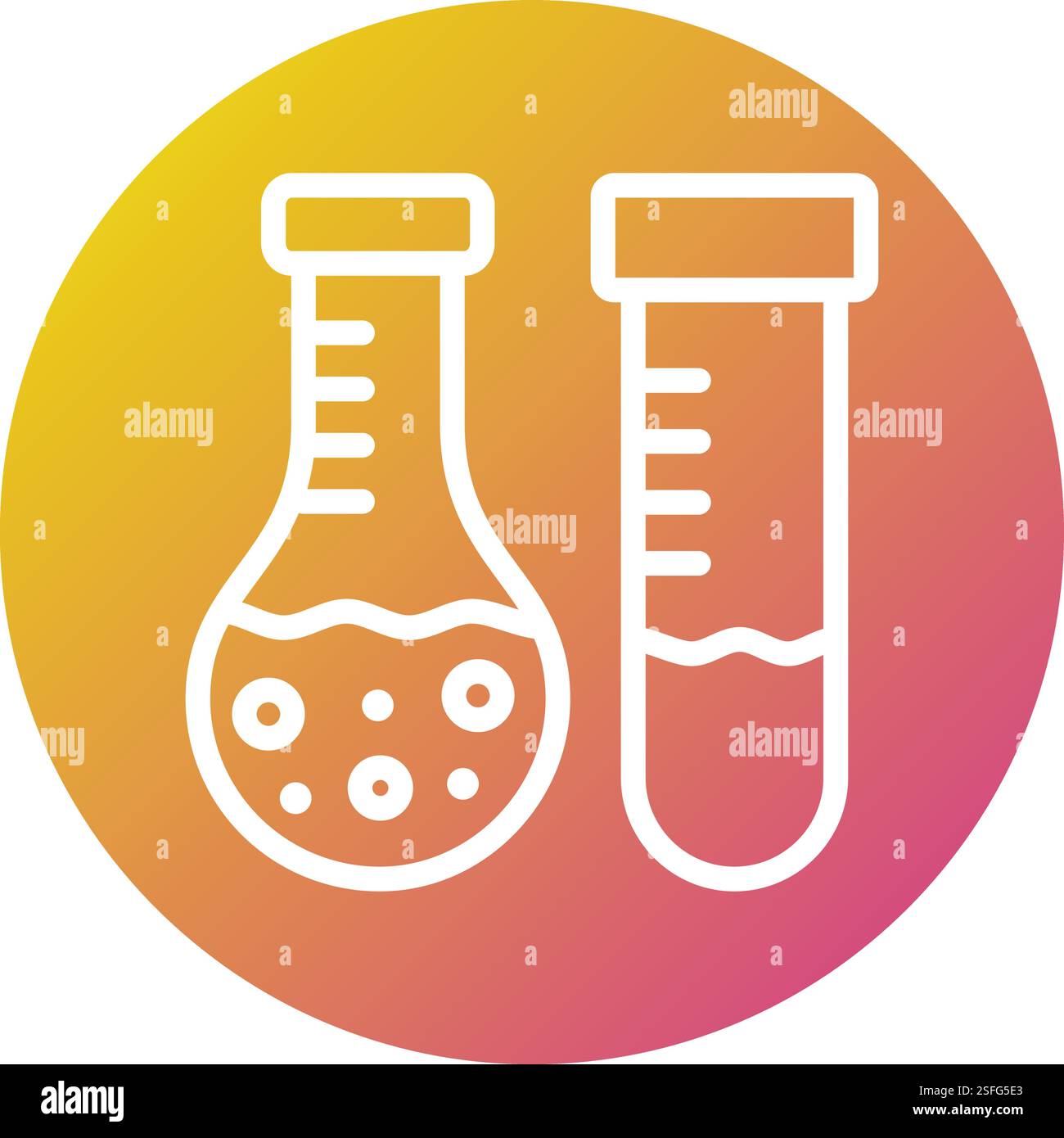 Illustrazione di progettazione dell'icona del vettore di prova di laboratorio Illustrazione Vettoriale