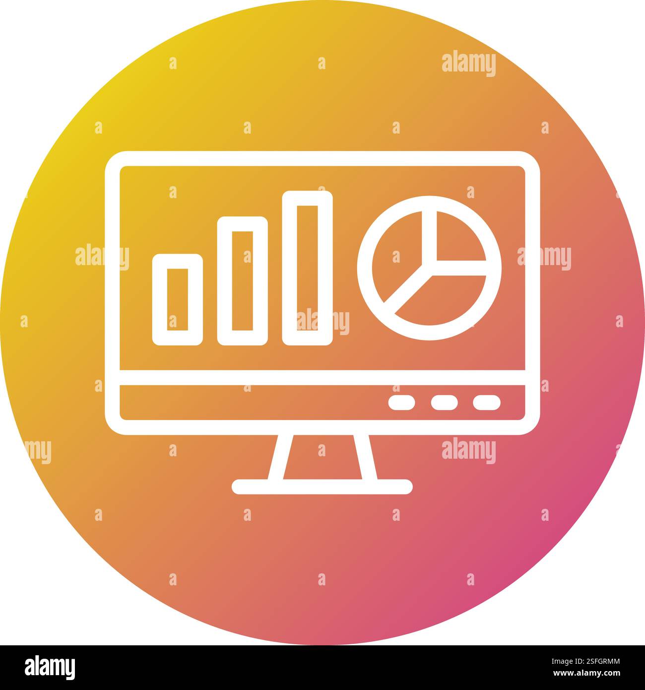 Illustrazione del progetto dell'icona del vettore del rapporto statistico Illustrazione Vettoriale