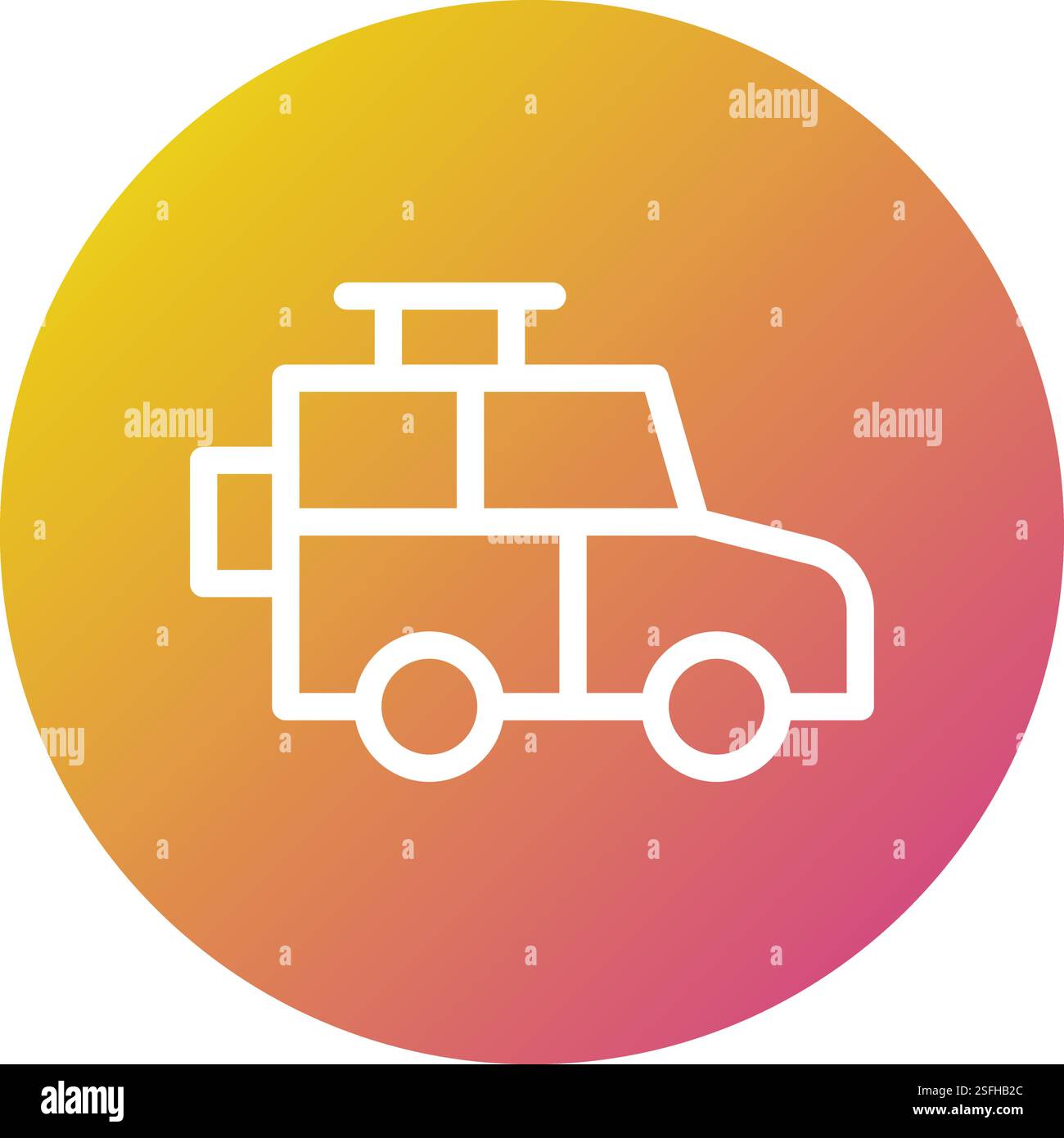 Illustrazione del design dell'icona Jeep Vector Illustrazione Vettoriale