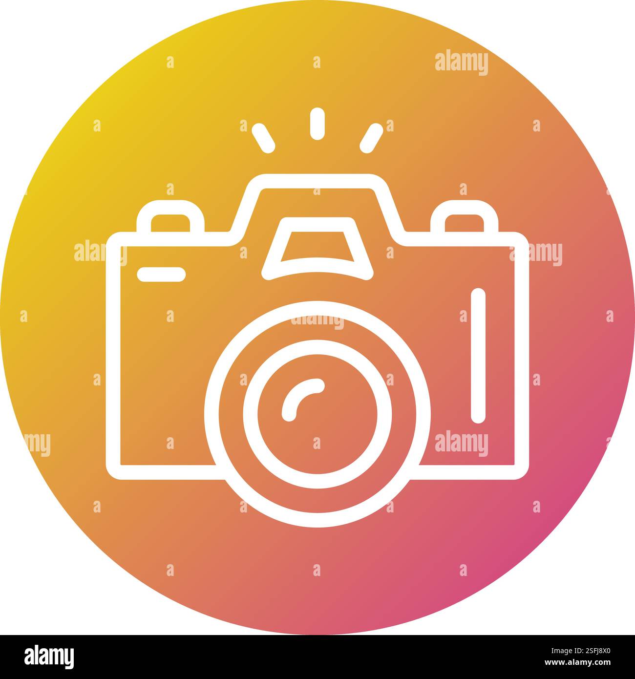 Illustrazione del disegno dell'icona vettore della fotocamera Illustrazione Vettoriale