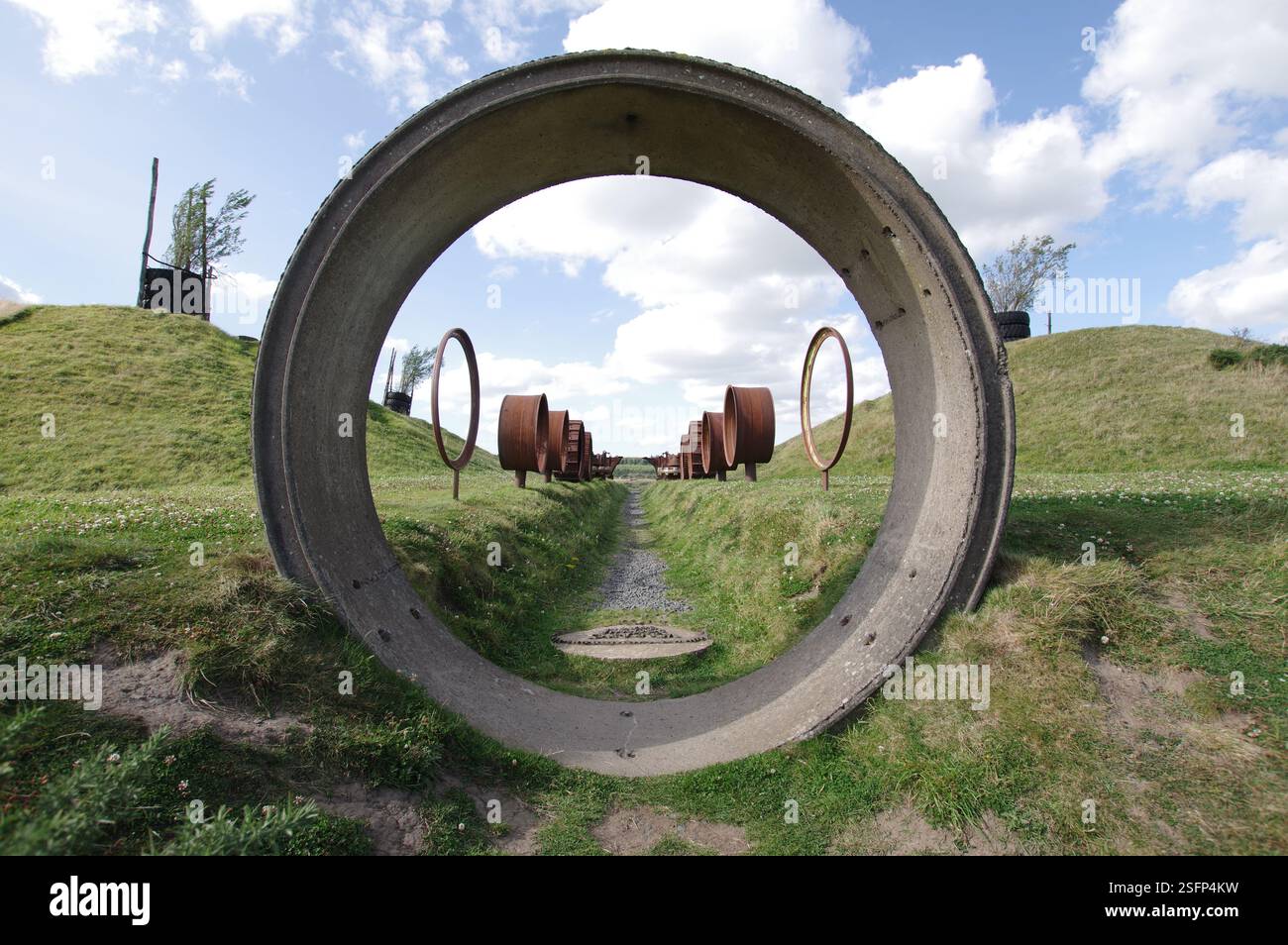 Il mondo scozzese - Land Art Foto Stock